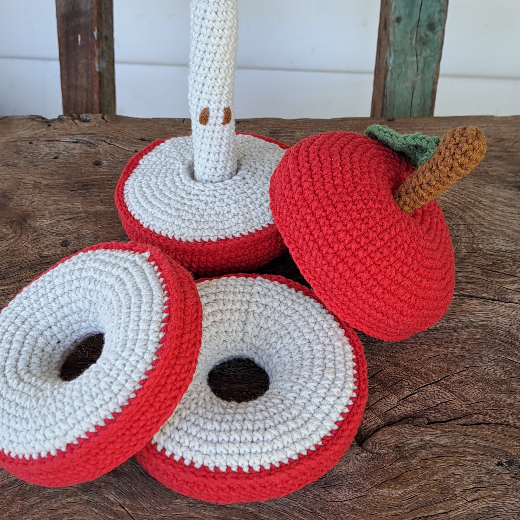 apple stacker toy for creative play