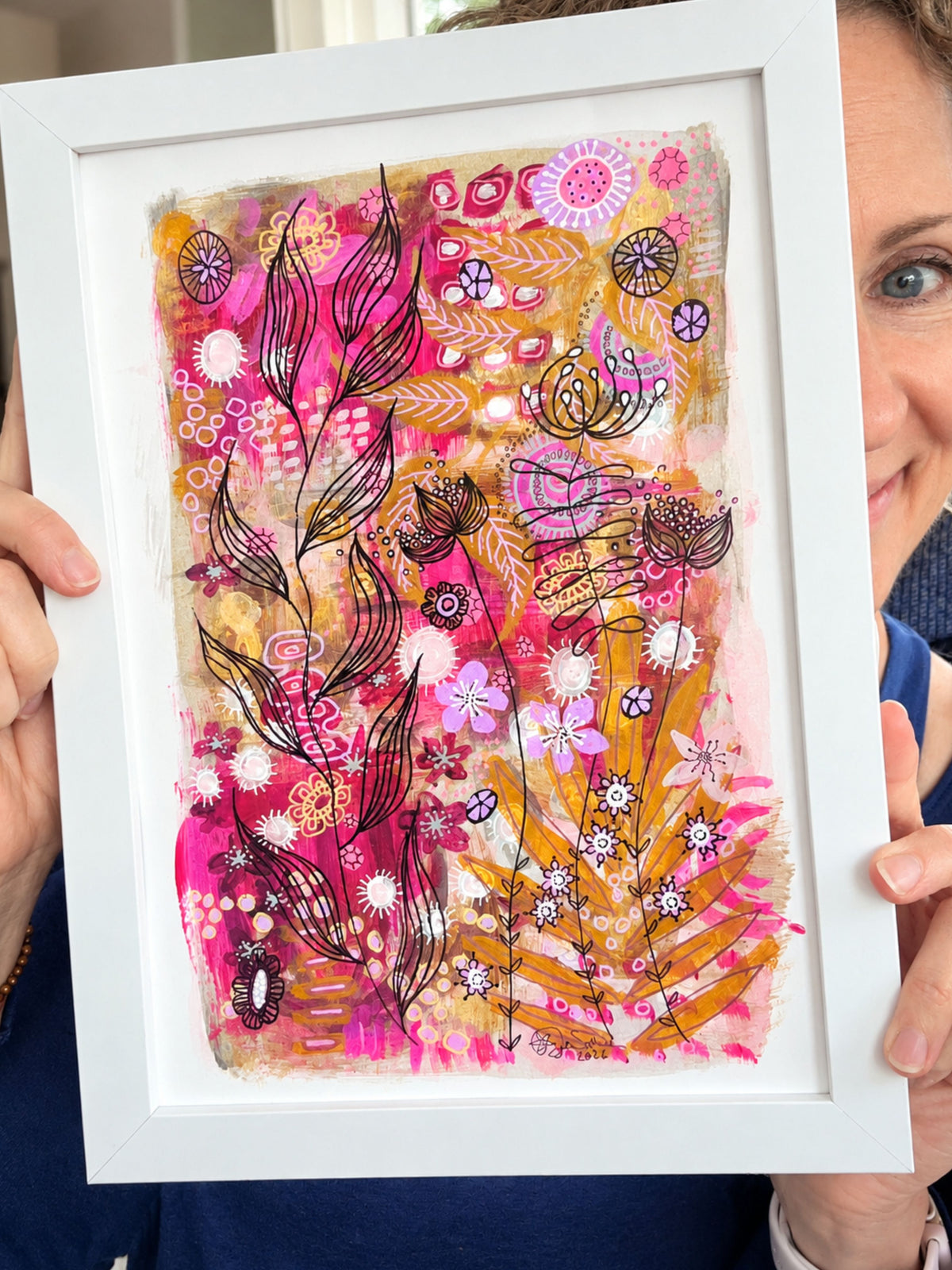 Original Hand Painted Artwork : Botanical Threads