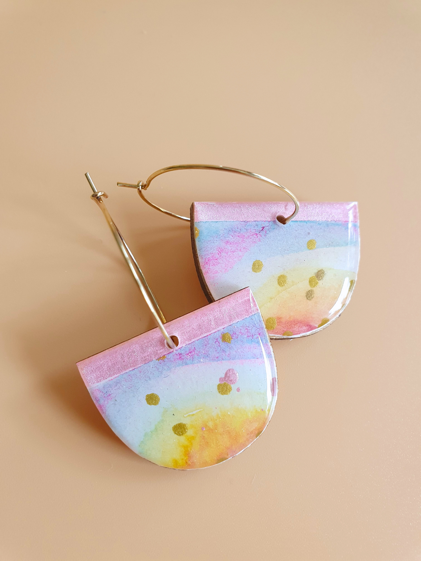 The Tutti Frutti Collection | Resin art jewellery | Medium and large dangle earrings