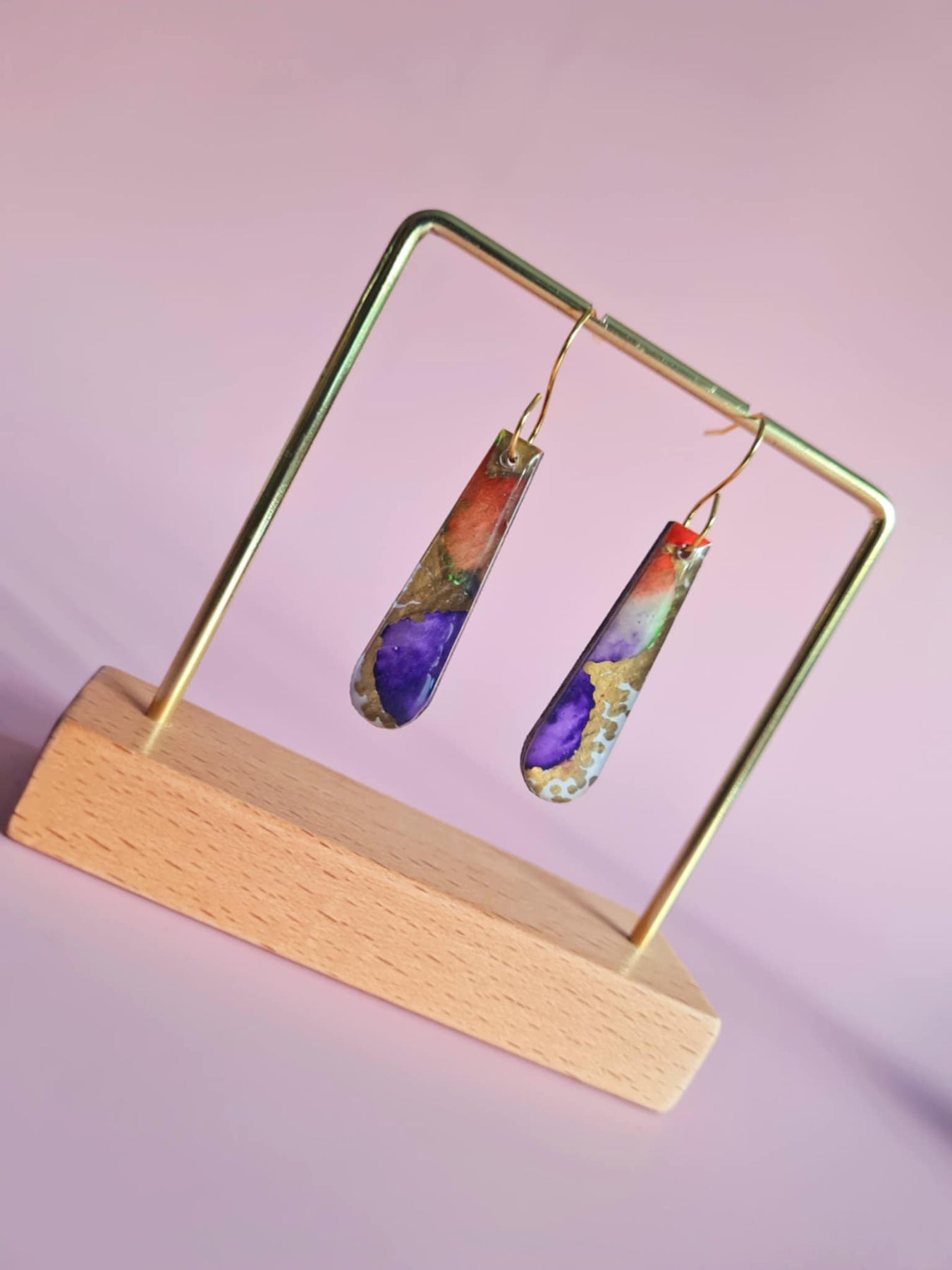 The Fiesta Collection | Resin art earrings | Part 1 | Large dangles