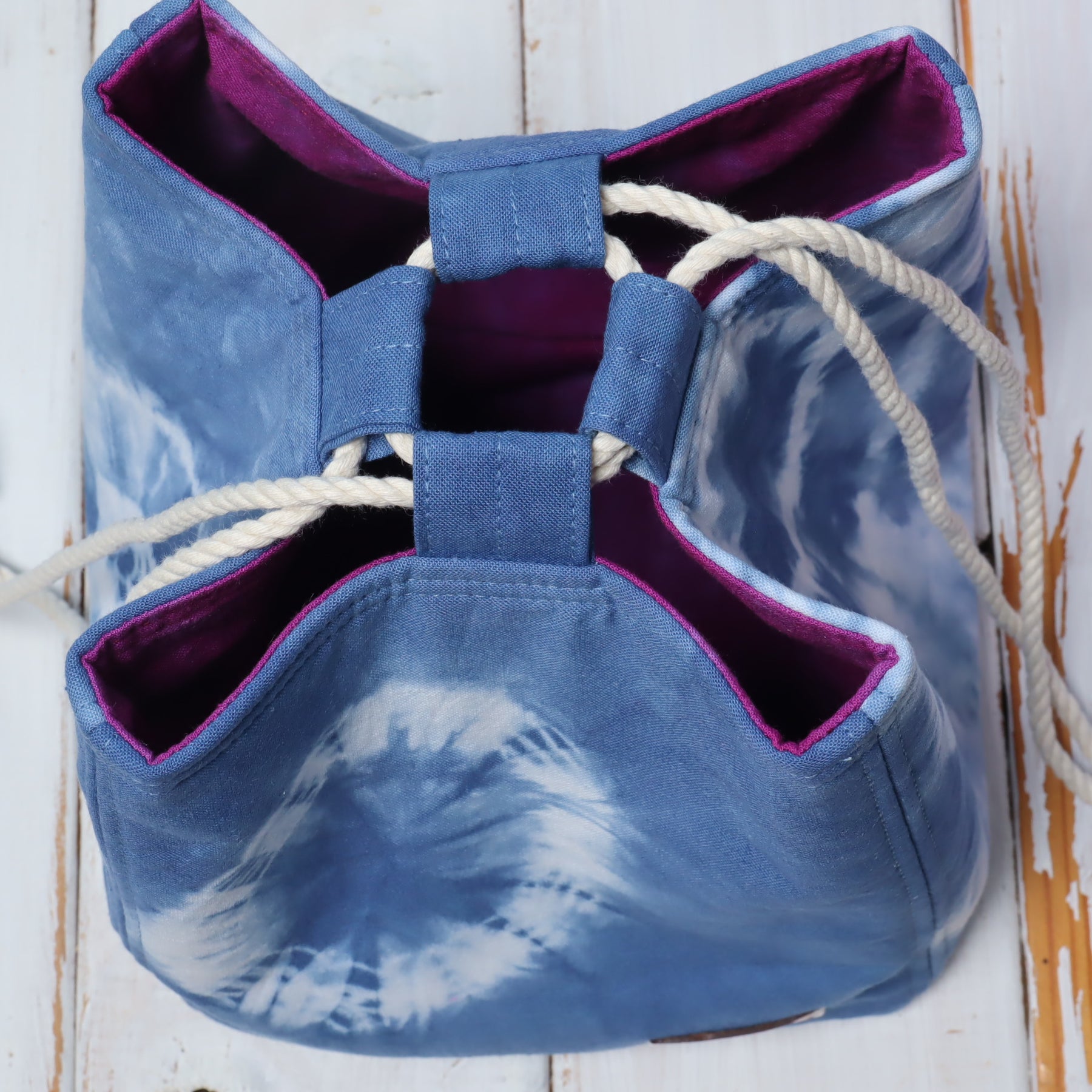Hand Dyed Japanese Style Rice Bags, Komebukuro Bags