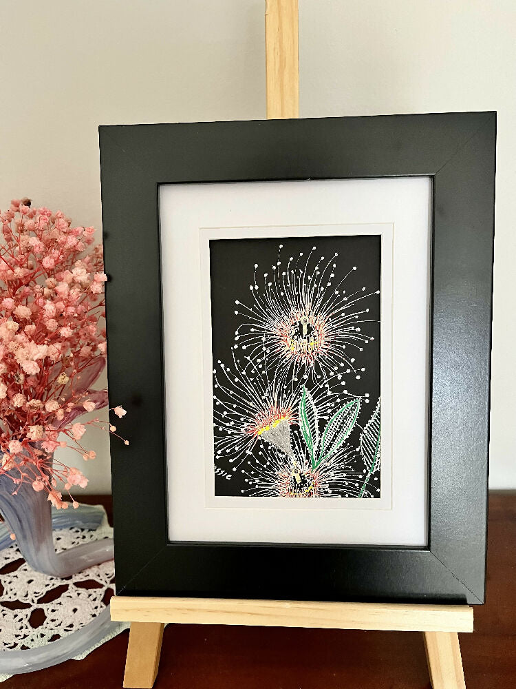 Original dot and line art of australian native plants