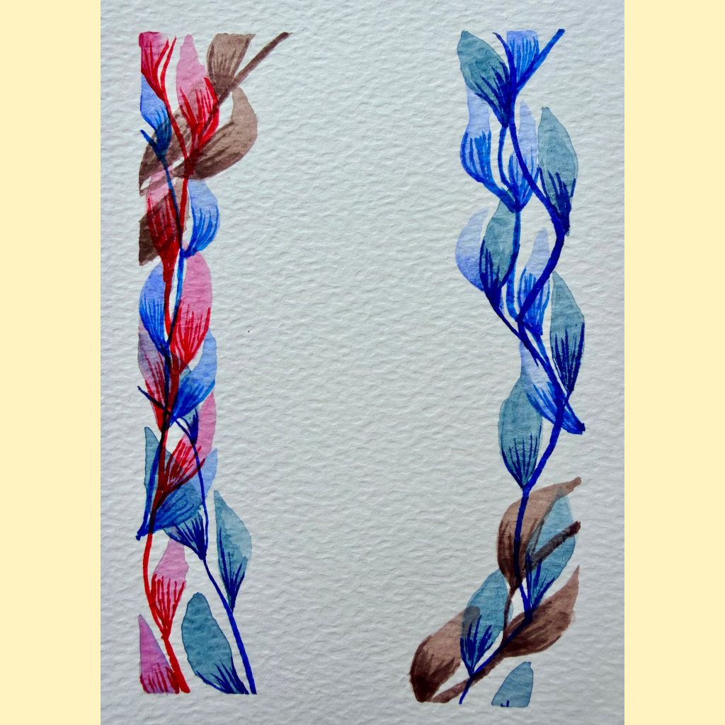 Hand Painted Leafy Greeting Card | Customisable