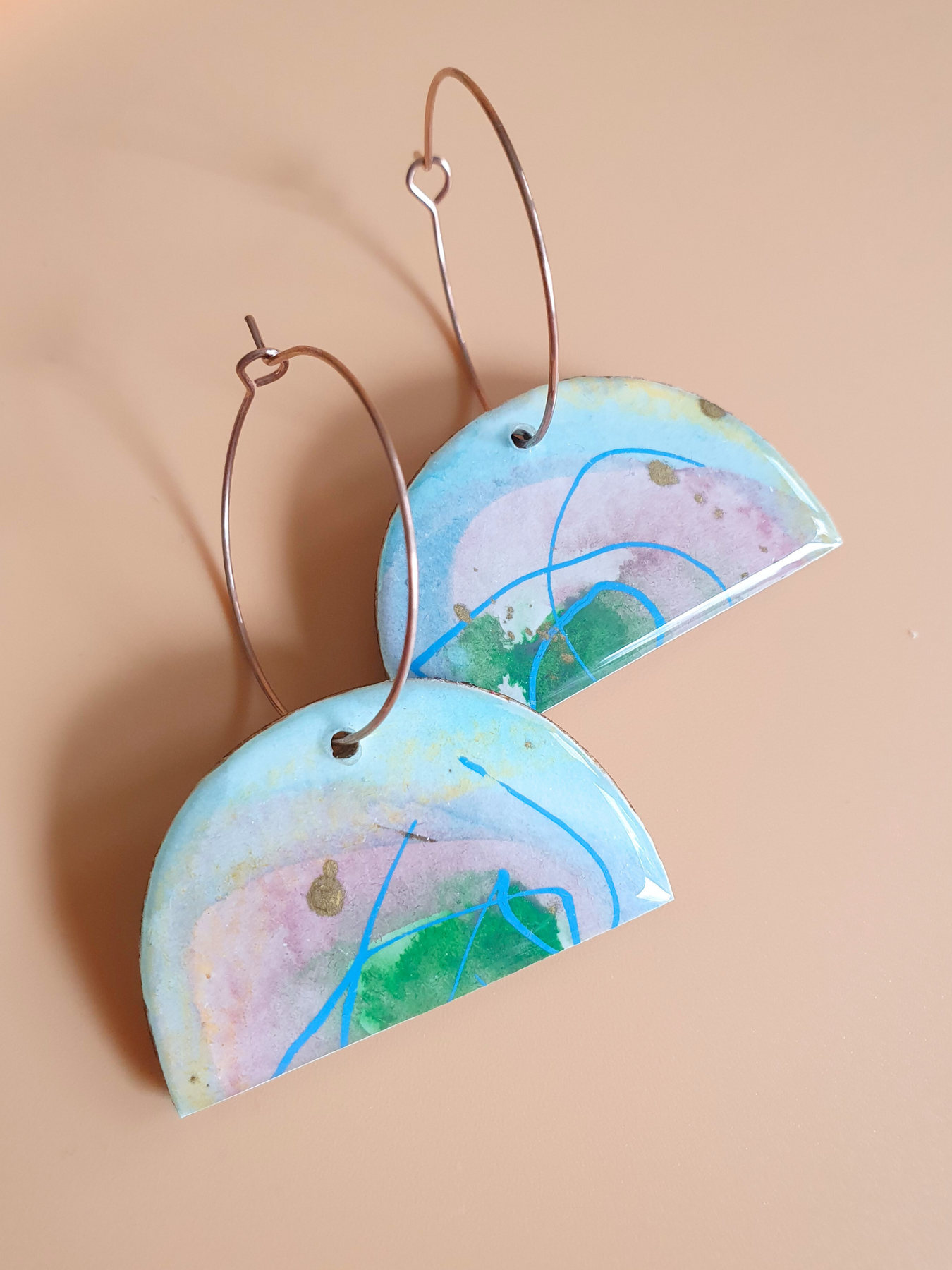 The Tutti Frutti Collection | Resin art jewellery | Medium and large dangle earrings
