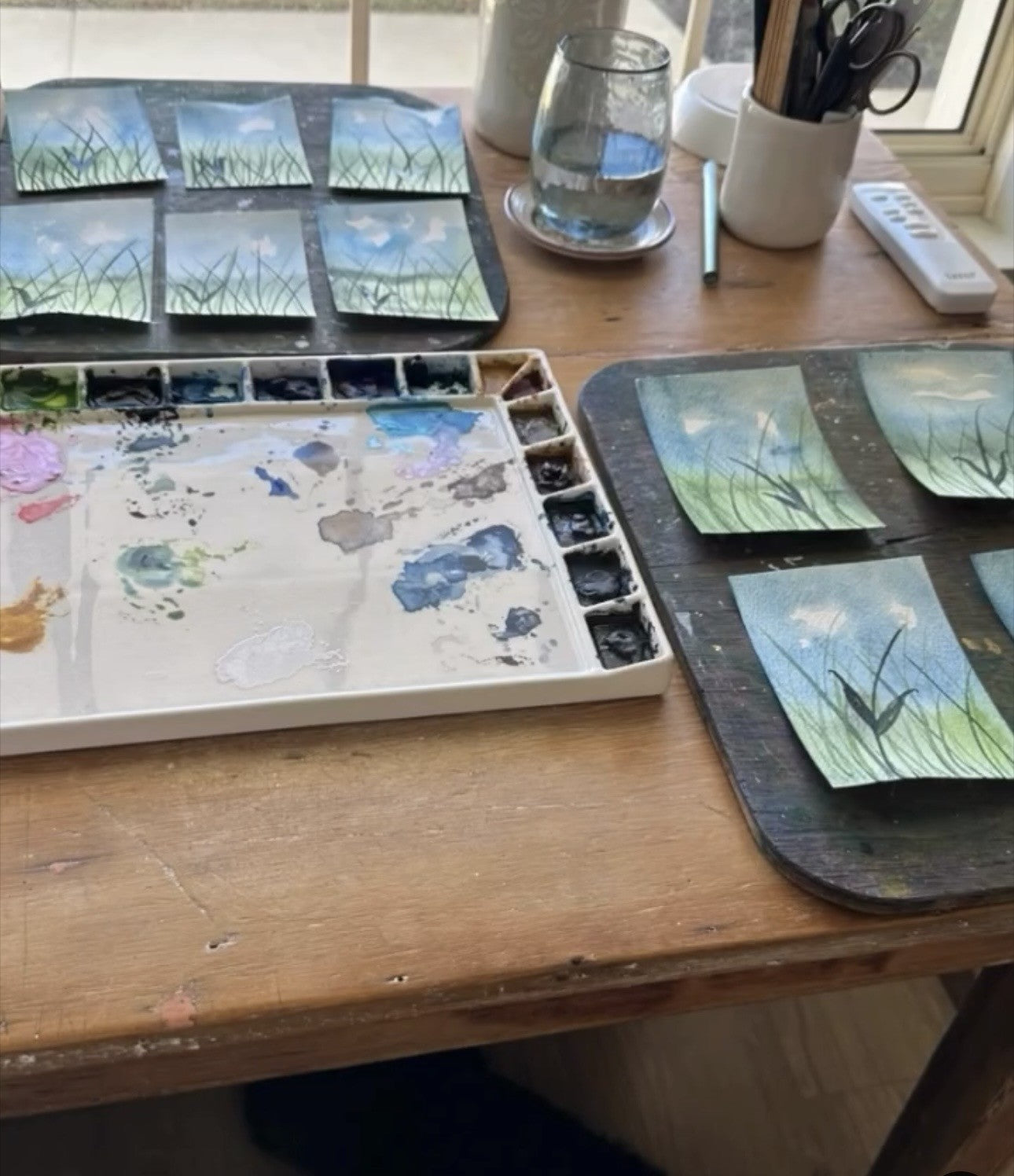 Handpainted Flower Greeting Cards