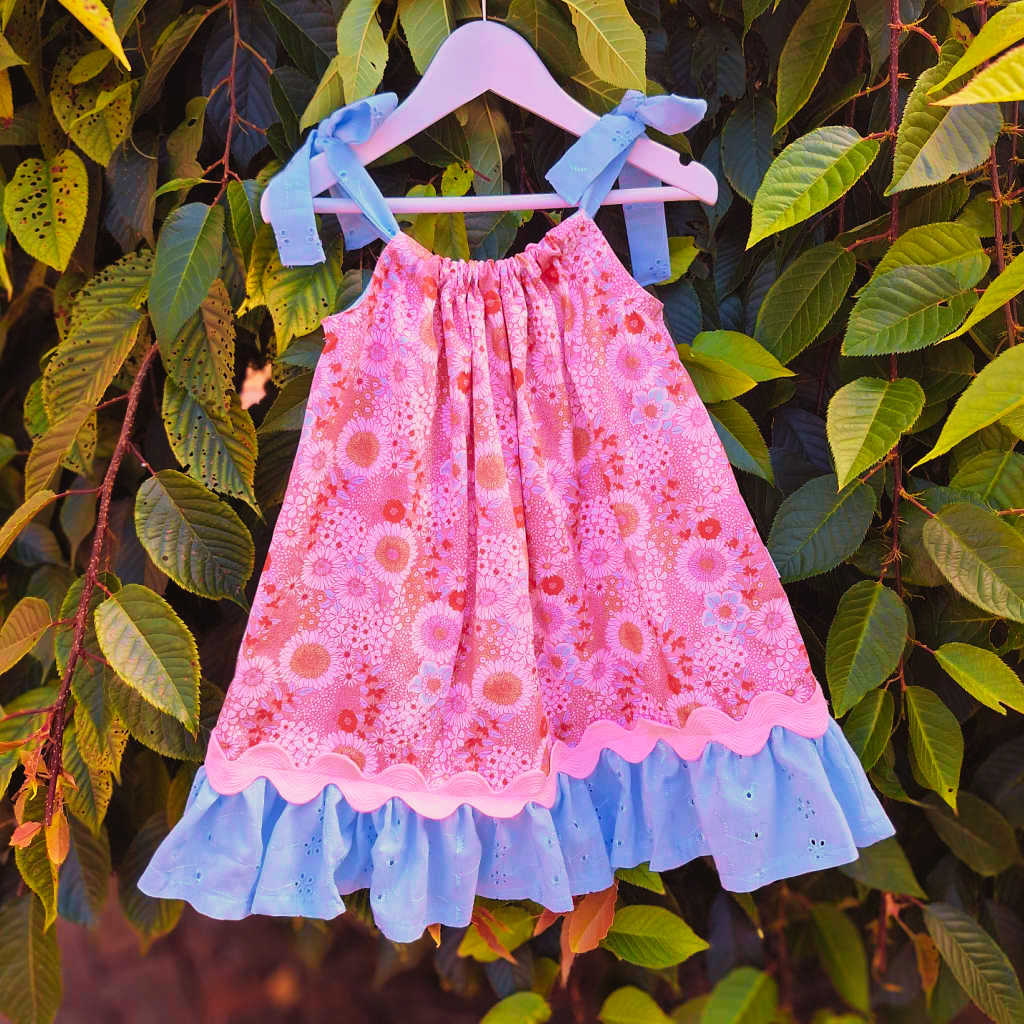 Girls Tie Shoulder Dress - Size 2-3 Years