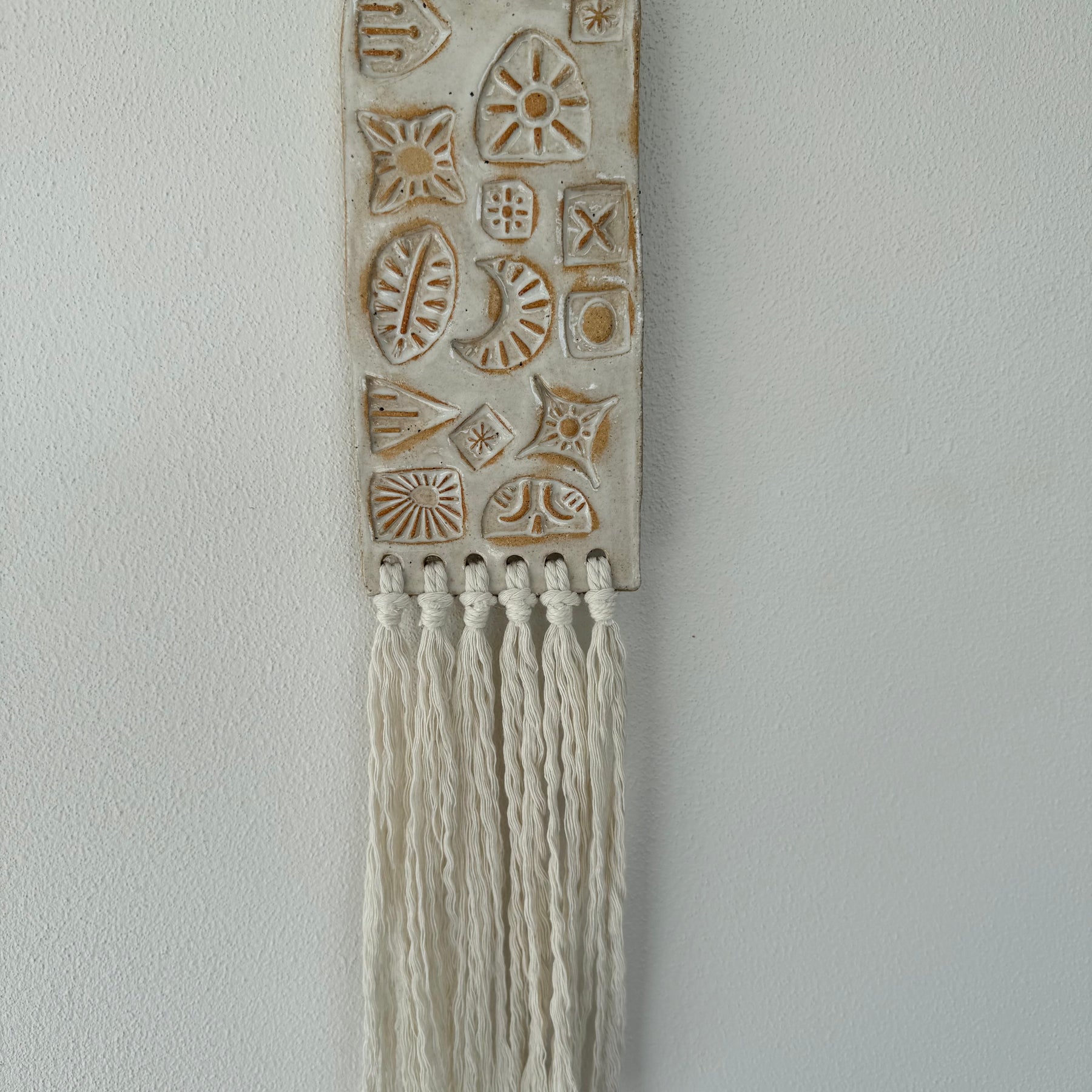 Ceramic Stamped Wall Art Tablet Small