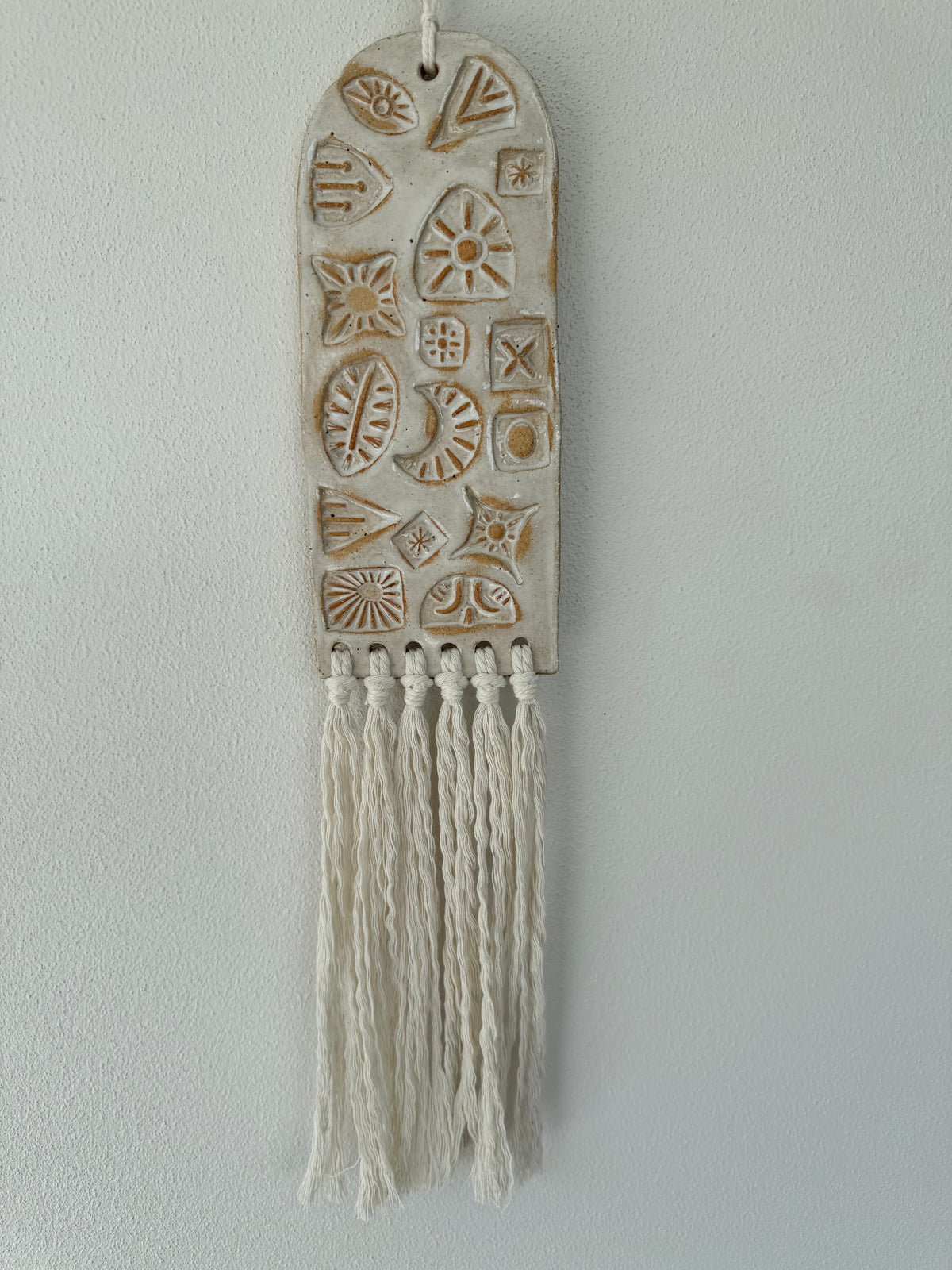 Ceramic Stamped Wall Art Tablet Small