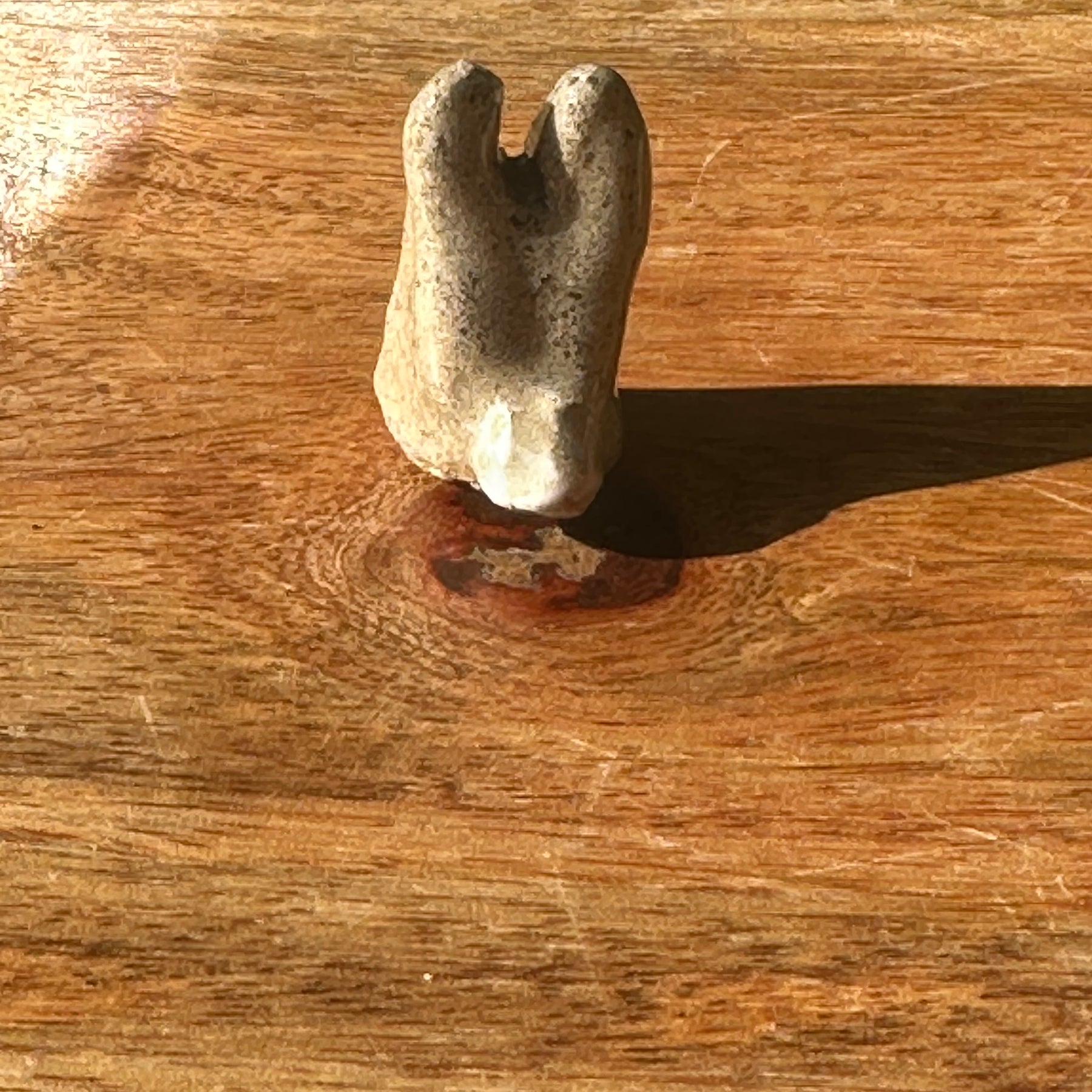 Cross Bunny | Handmade Ceramic Rabbit ! Pocket Colletable