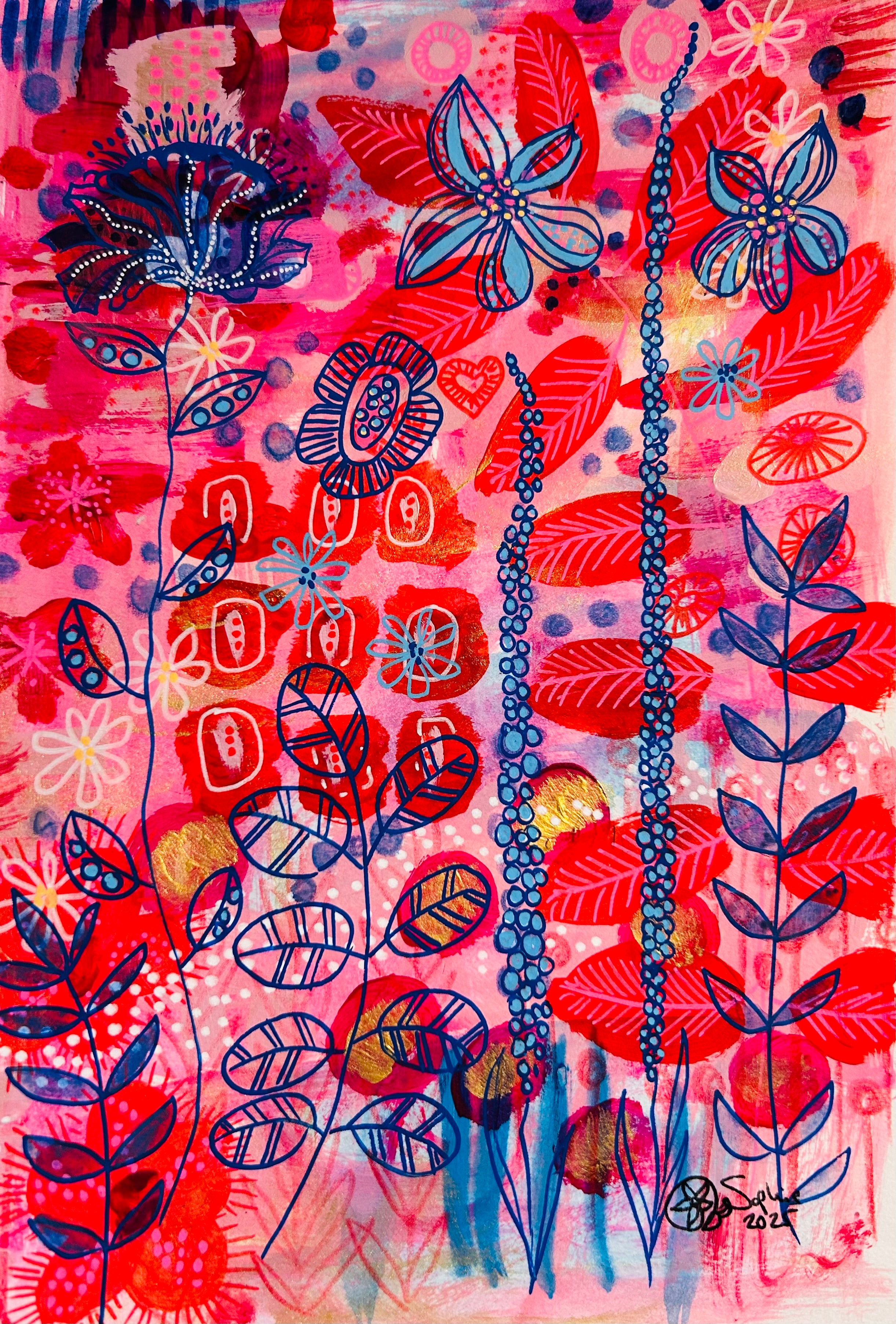 Hand-painted Original Art : Reaching Higher