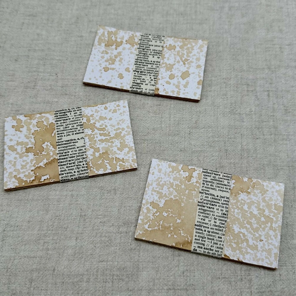 10 Mini Sized Aged Index Cards for Junk Journals