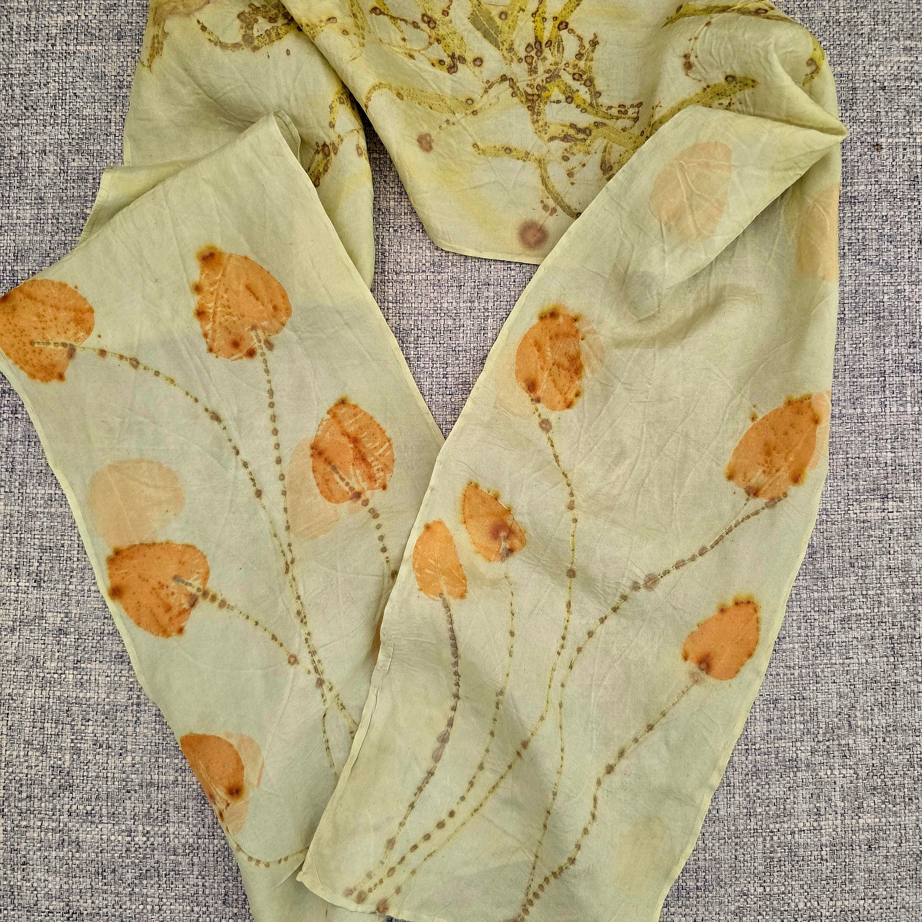 Eco Printed Silk Scarf