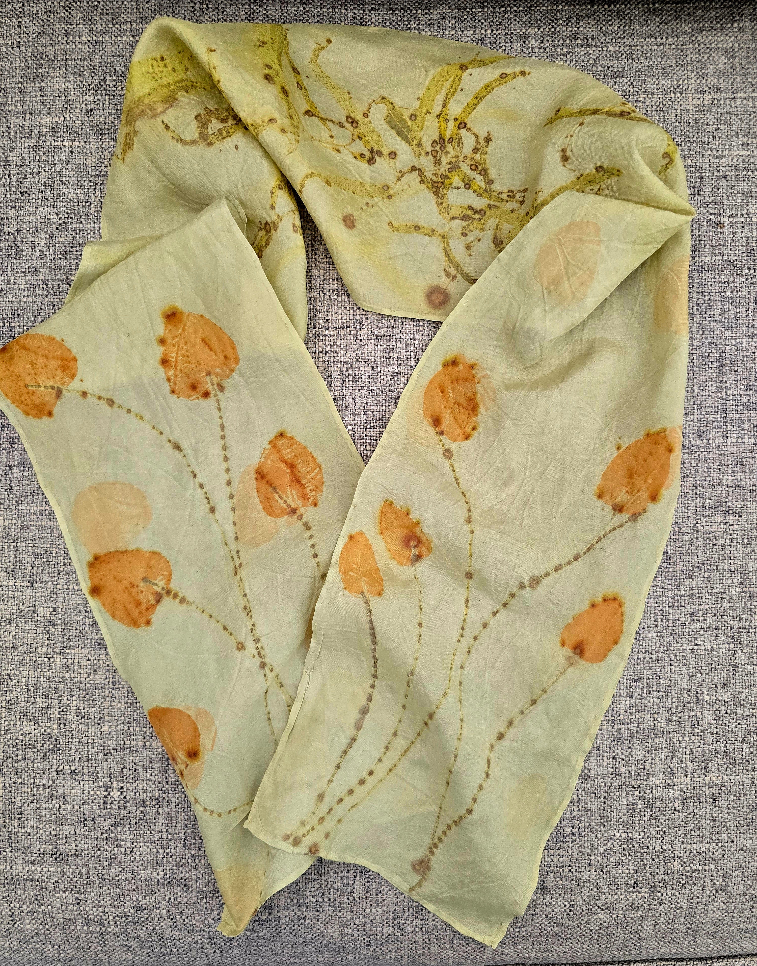 Eco Printed Silk Scarf