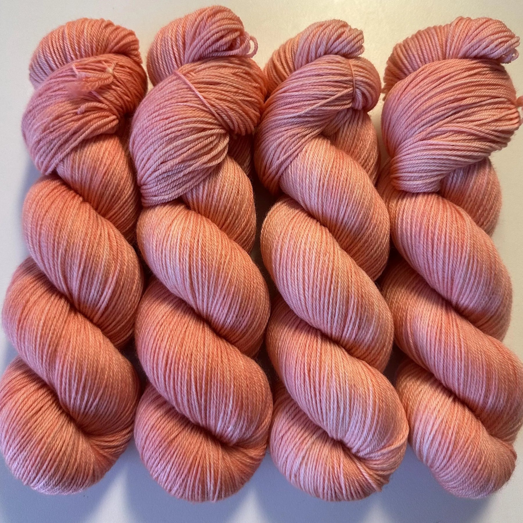 Coral - 4ply Deluxe Hand Dyed Sock Yarn