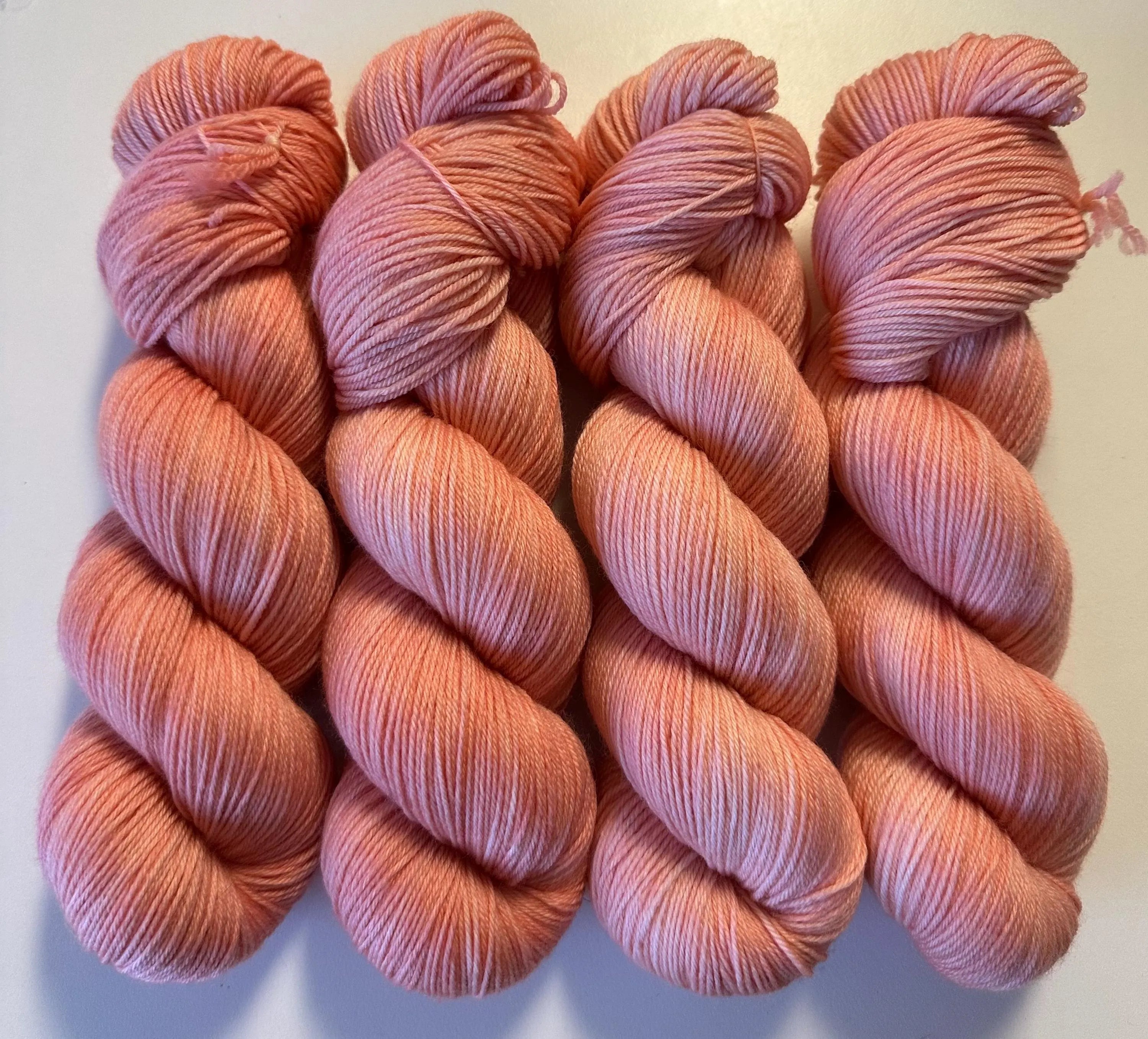 Coral - 4ply Deluxe Hand Dyed Sock Yarn