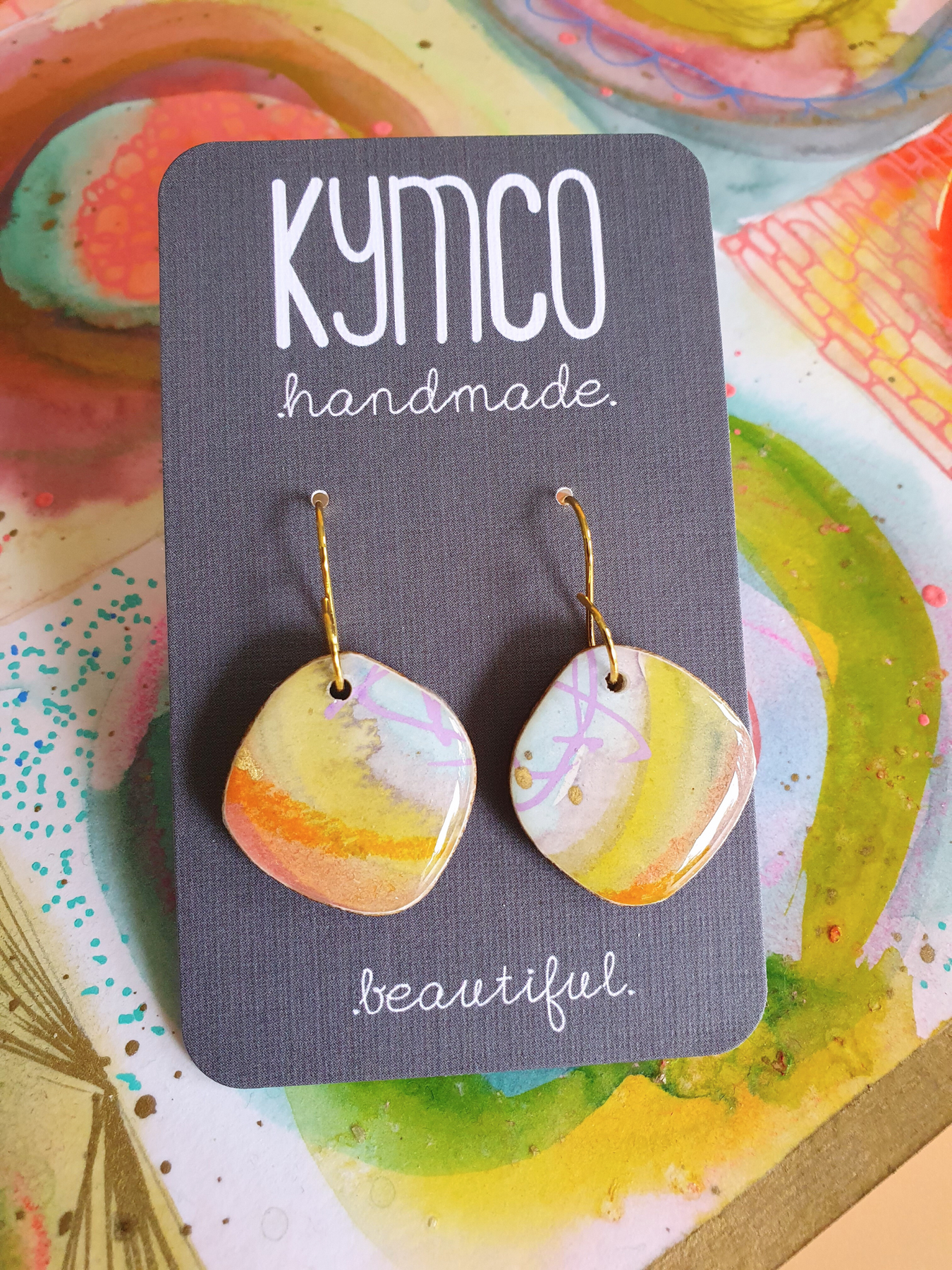 The Tutti Frutti Collection | Resin art jewellery | Medium and large dangle earrings