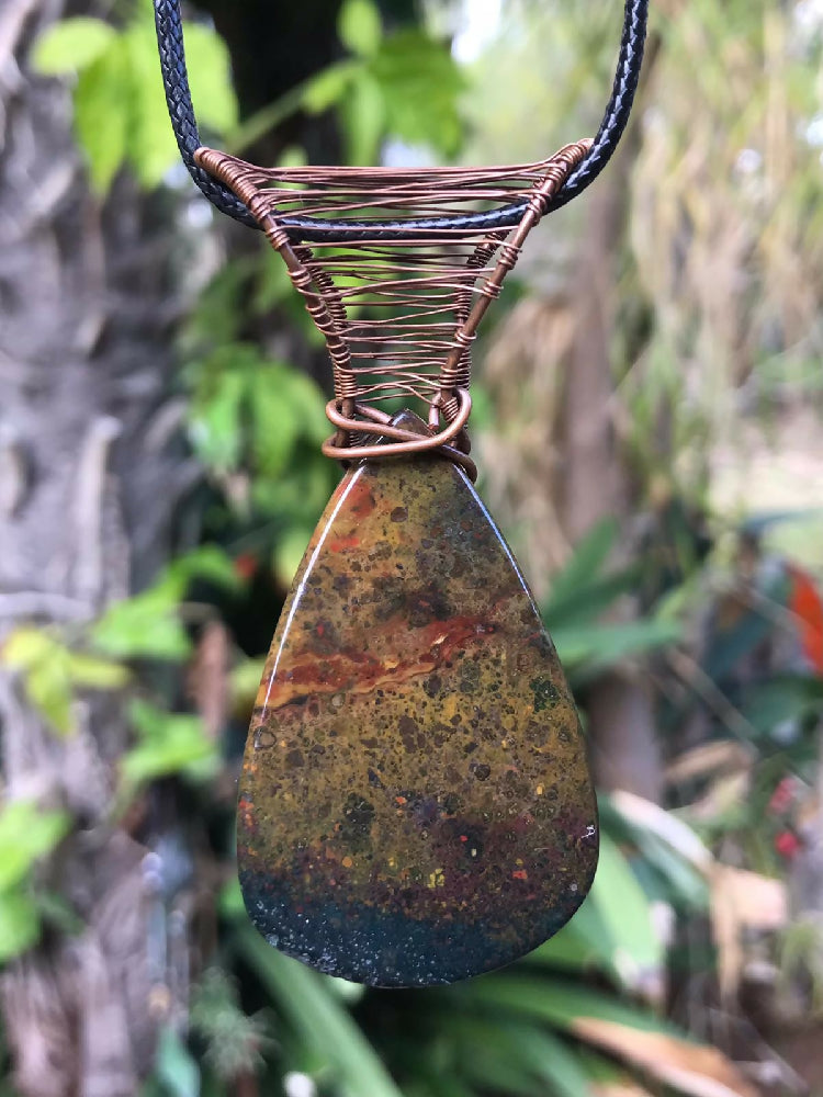 Copper Indonsian Agate necklace