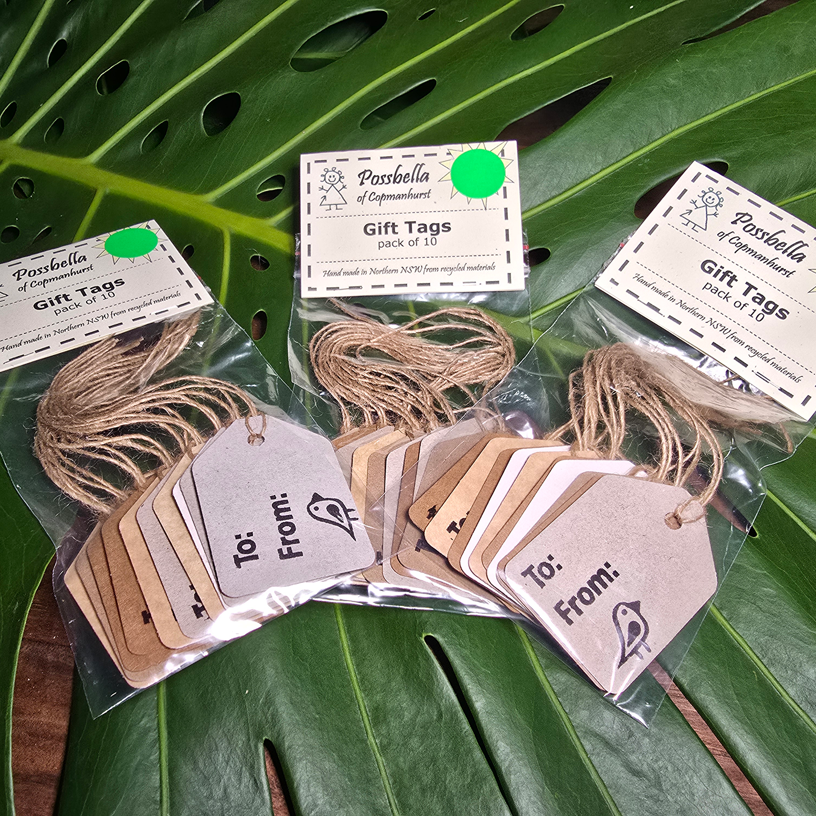 Upcycled Gift Tags - Pack of 10