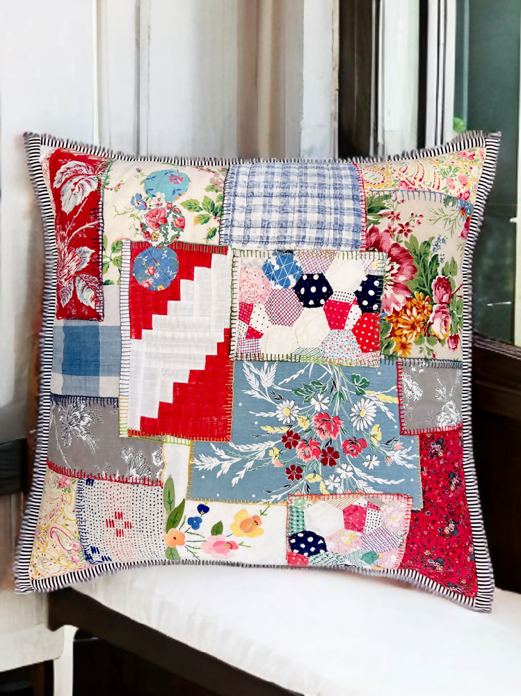 Vintage Patchwork Cushion