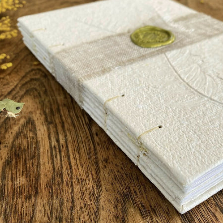 Journal - Coptic Stitched Hardcover with Wax Seal Belly Band - FREE SHIPPING