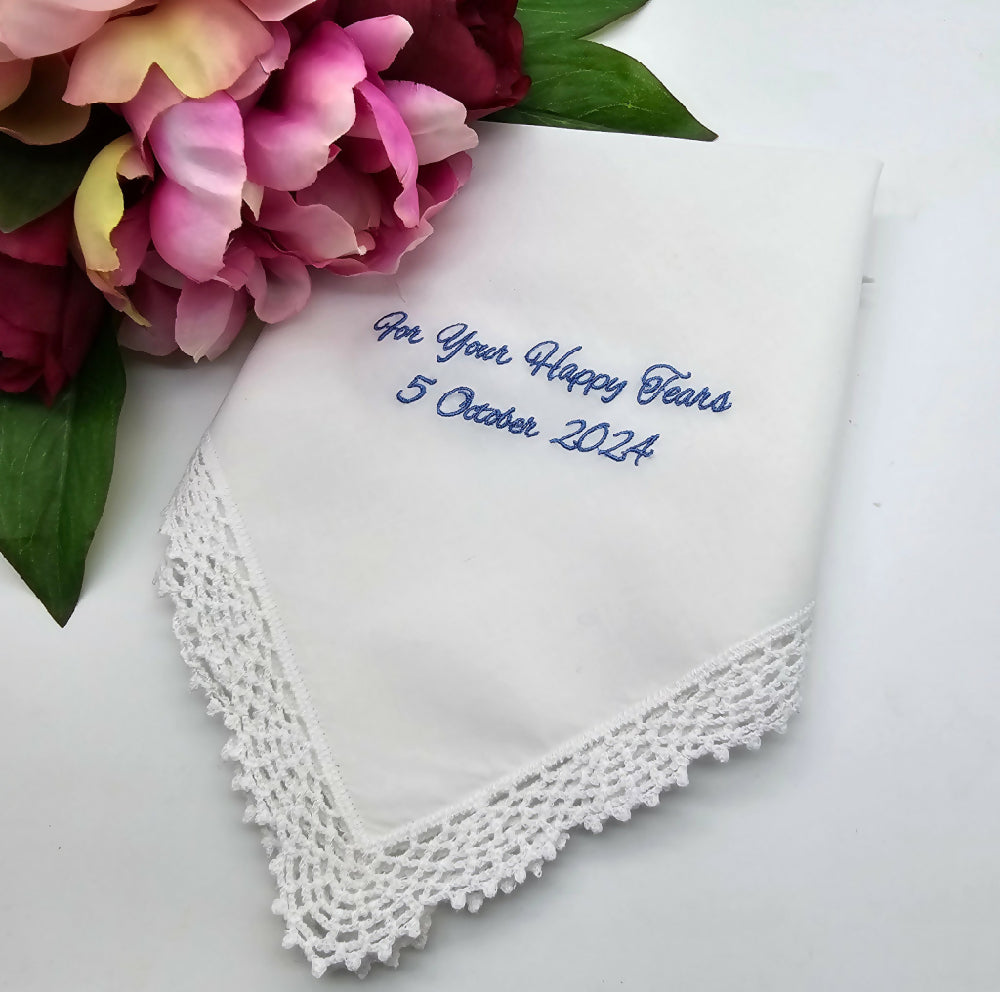 Wedding Handkerchief Keepsake Gift for Your Happy Tears