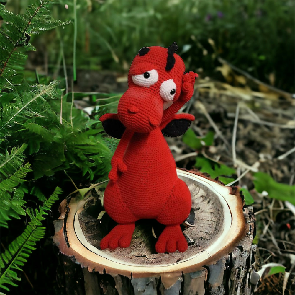 Crochet Shy Dinosaur