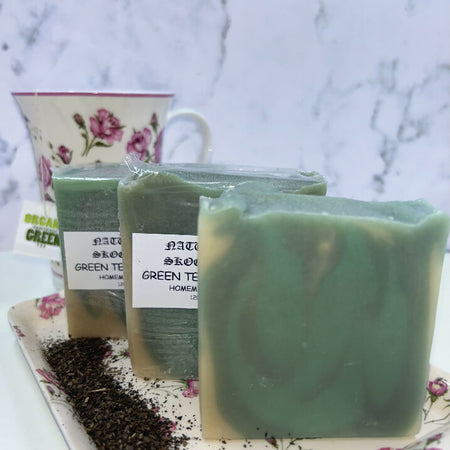 Green tea infused soap