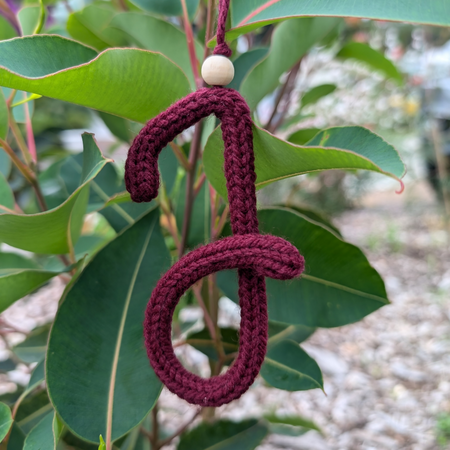 Handmade Mini Knitted Wire Letter Charm