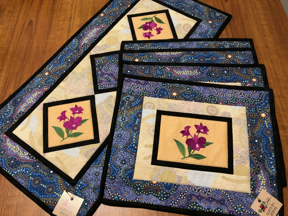 placemat-handmade-Australian-native-Cooktown-orchid_1