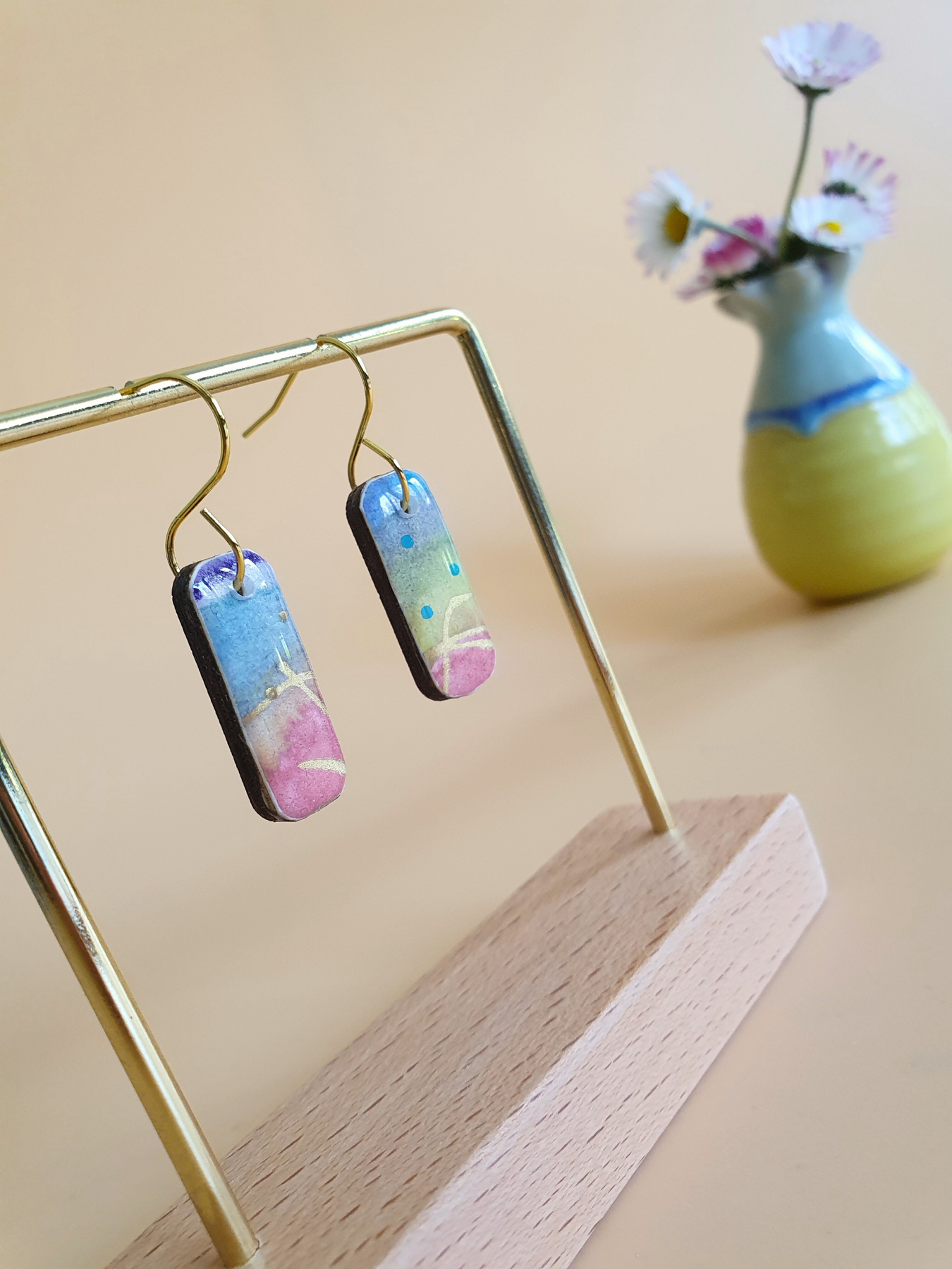 The Tutti Frutti Collection | Resin art jewellery | Small dangle earrings