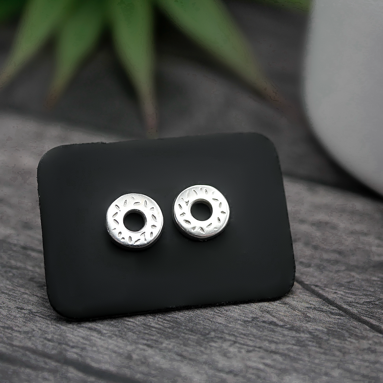 Donut Studs - Handmade Sterling Silver Doughnut Earrings