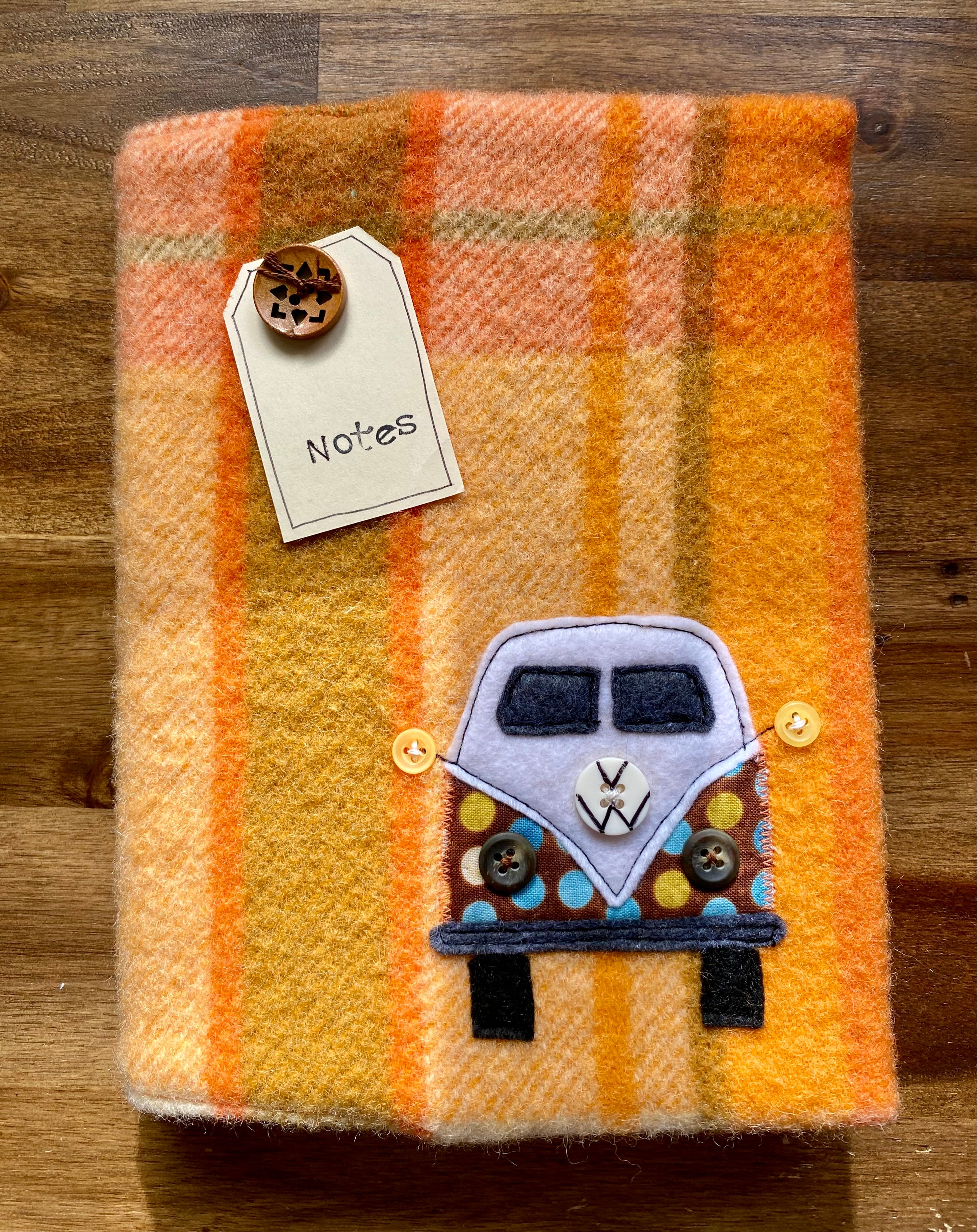 A5 Upcycled Notebook Kombi - Orange