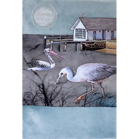 Early Birds - original miniature collage