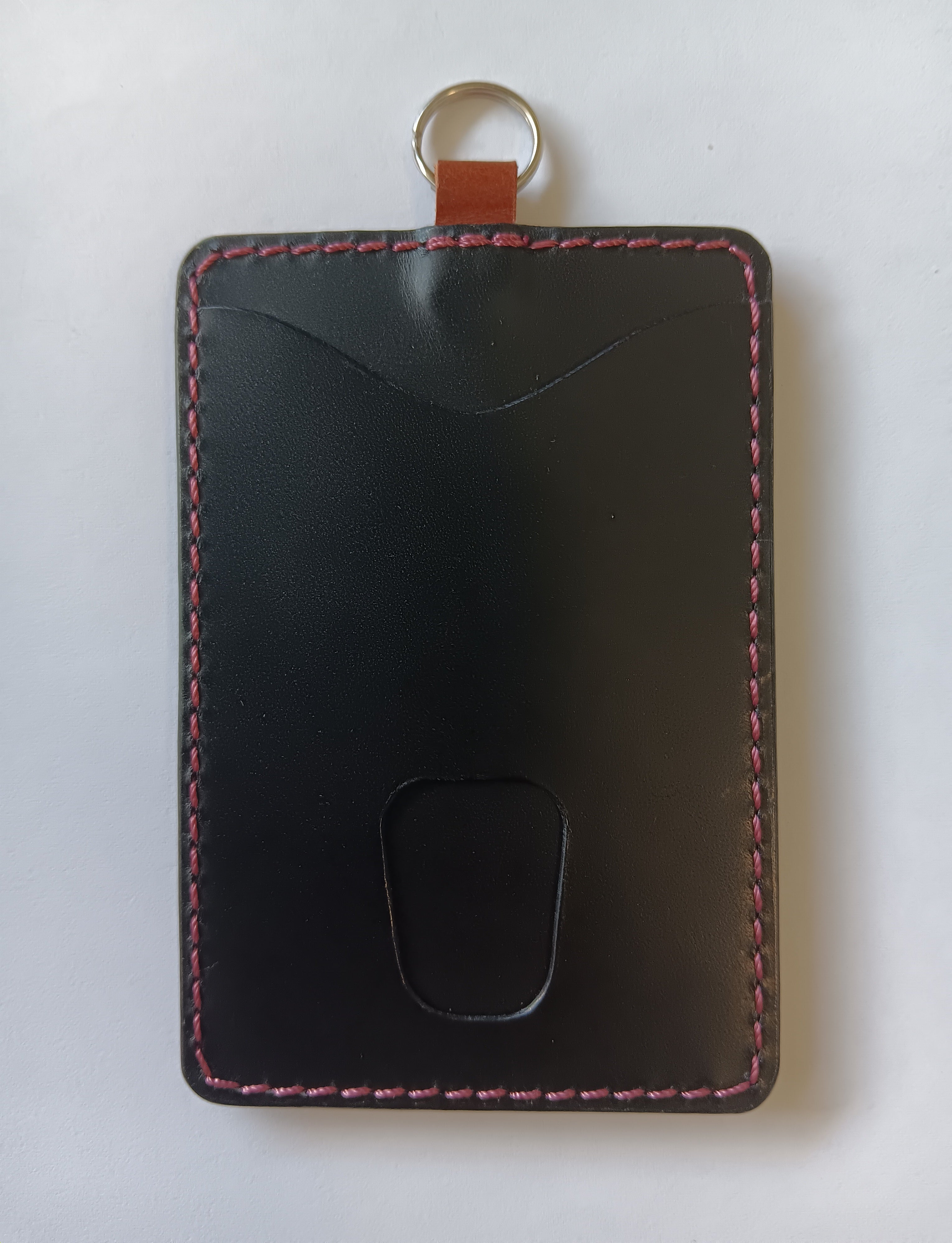 Multi-Purpose ID/Card/Tag Holder - Black & Brown