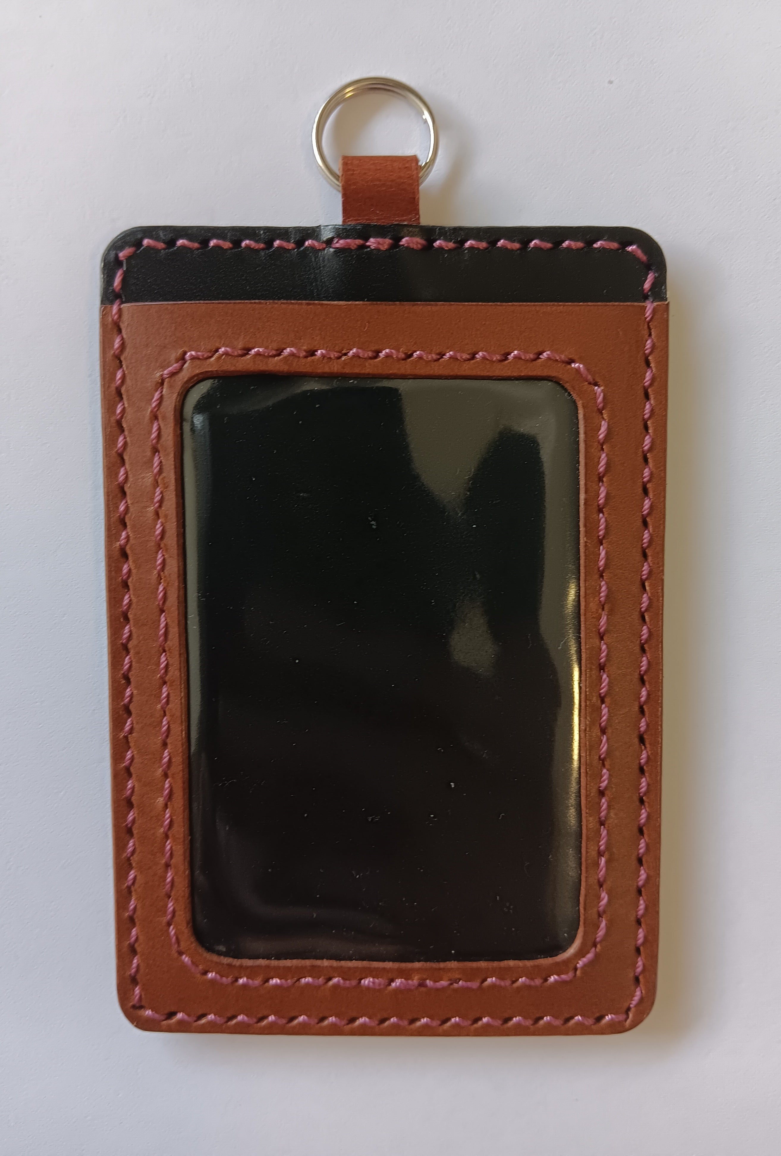 Multi-Purpose ID/Card/Tag Holder - Black & Brown