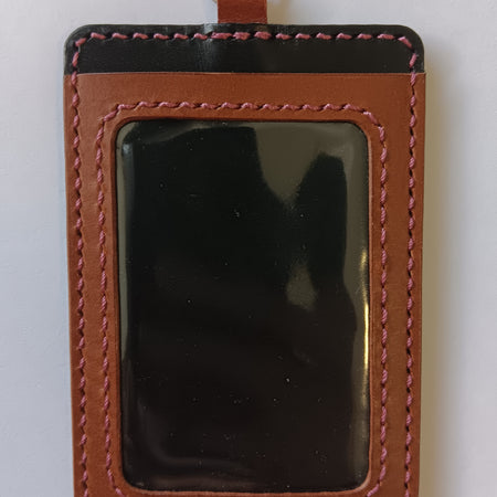 Multi-Purpose ID/Card/Tag Holder - Black & Brown