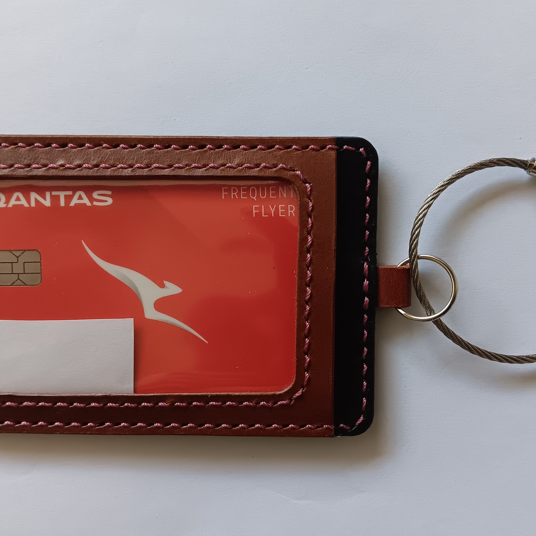 Multi-Purpose ID/Card/Tag Holder - Black & Brown