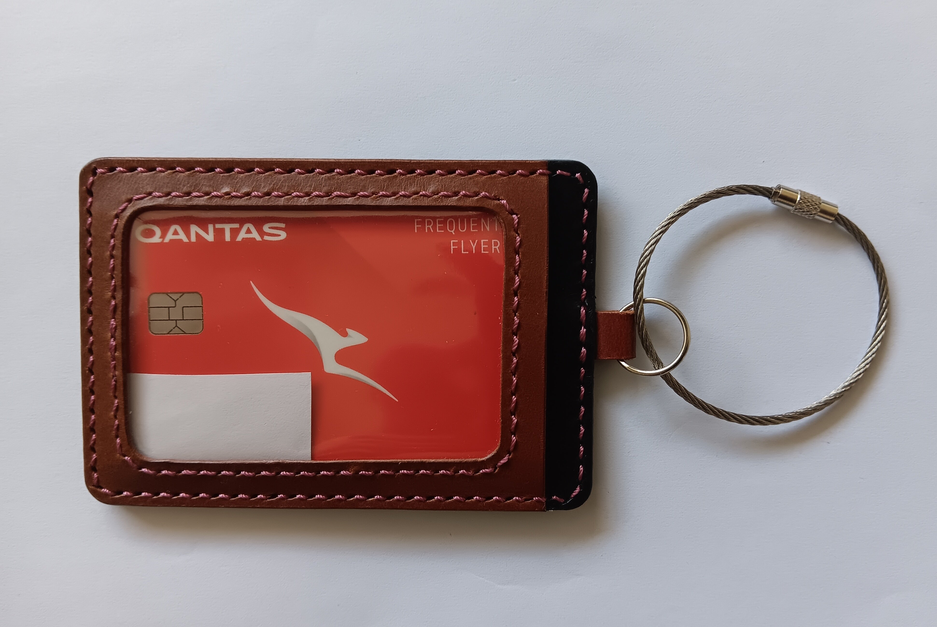 Multi-Purpose ID/Card/Tag Holder - Black & Brown