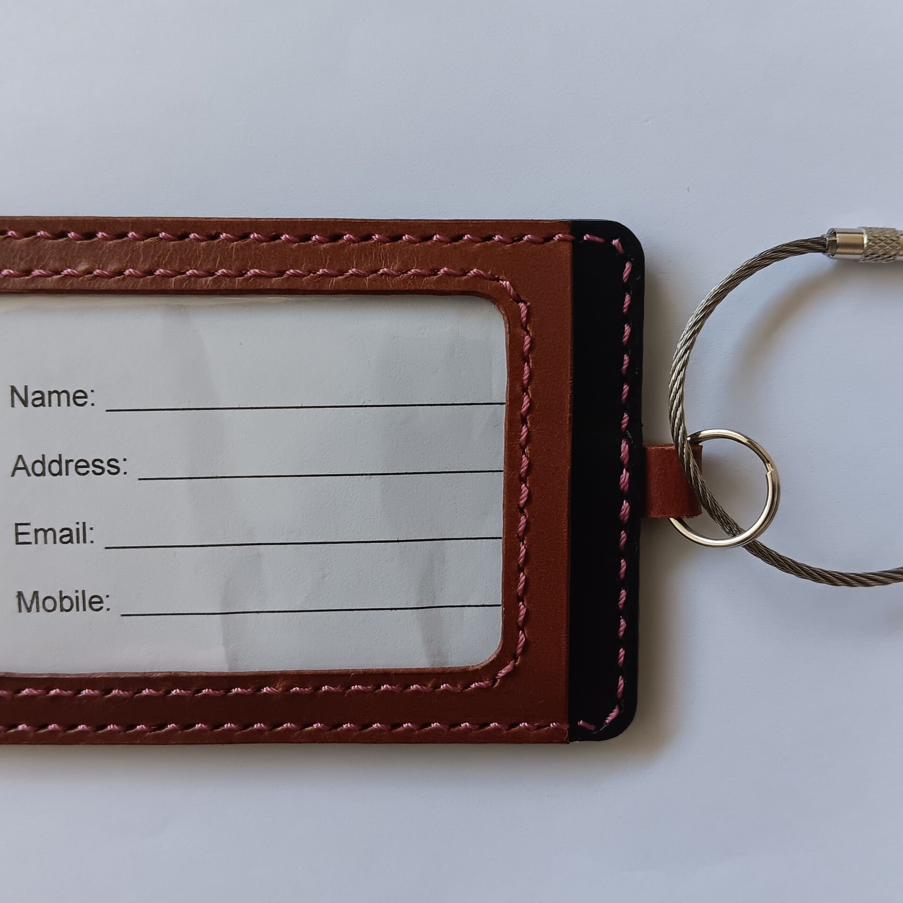 Multi-Purpose ID/Card/Tag Holder - Black & Brown