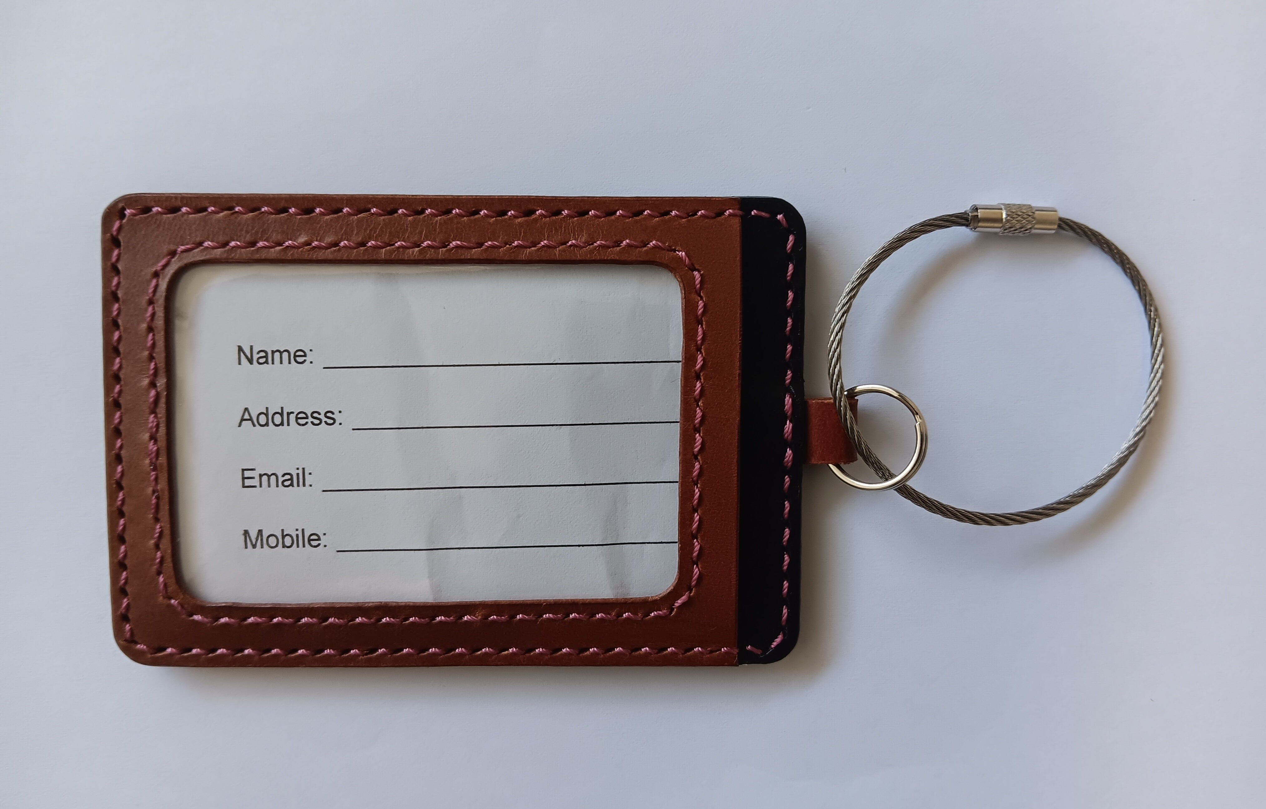 Multi-Purpose ID/Card/Tag Holder - Black & Brown
