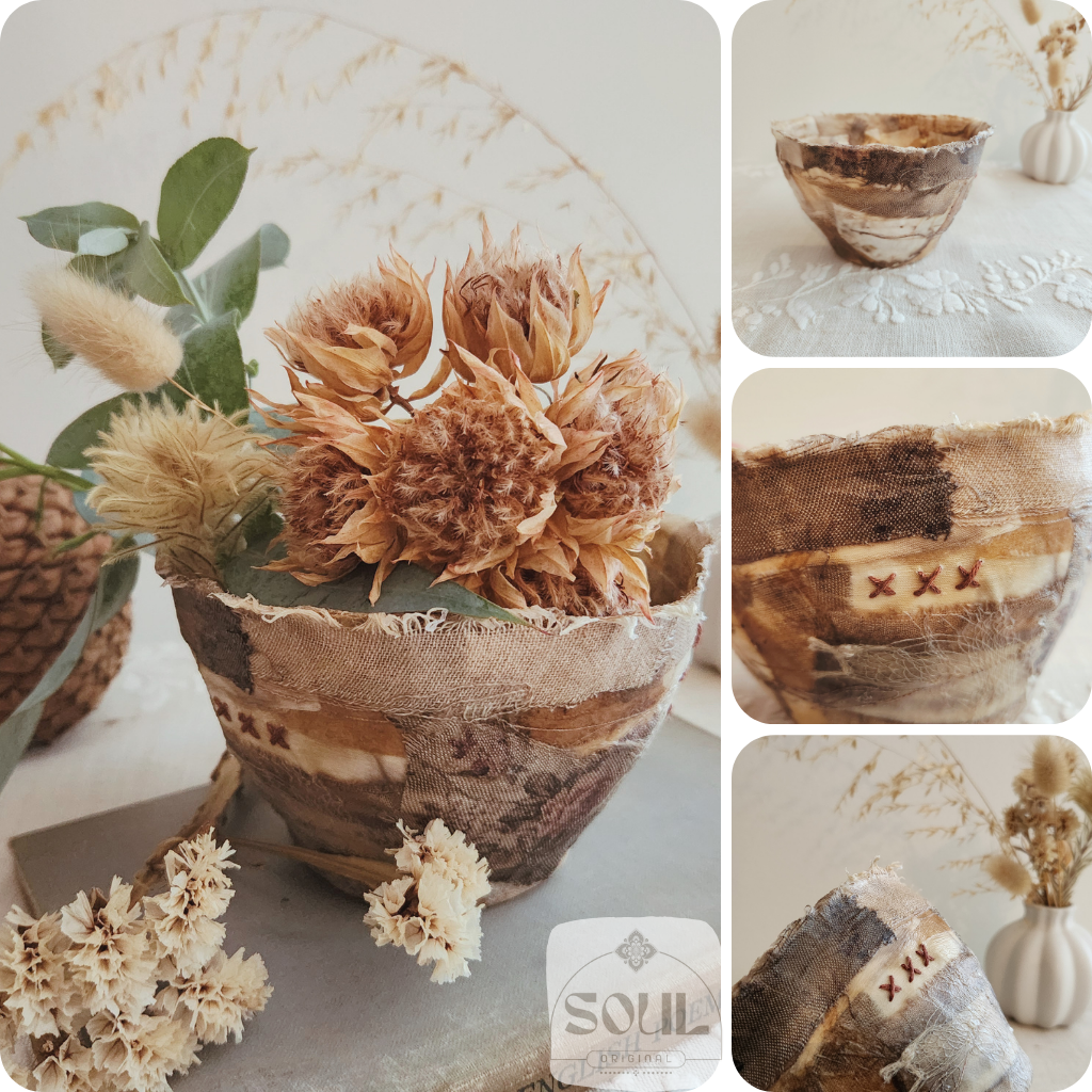 Textile Art Bowl – Natural & Earthy (3)