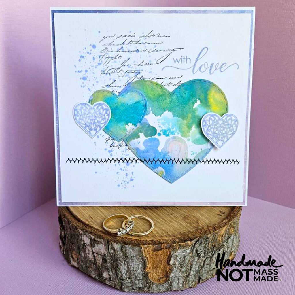 "With Love", blank greeting card