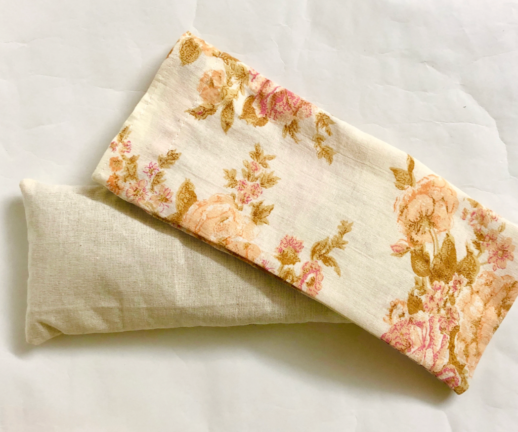 Lavender and Organic Linseed Eye Pillow with Removable, Washable Cover
