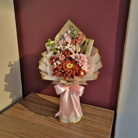 🌸 Blush & Ember Twisted Bloom Bouquet  – Everlasting Unique Birthday / Mother’s Day Gift