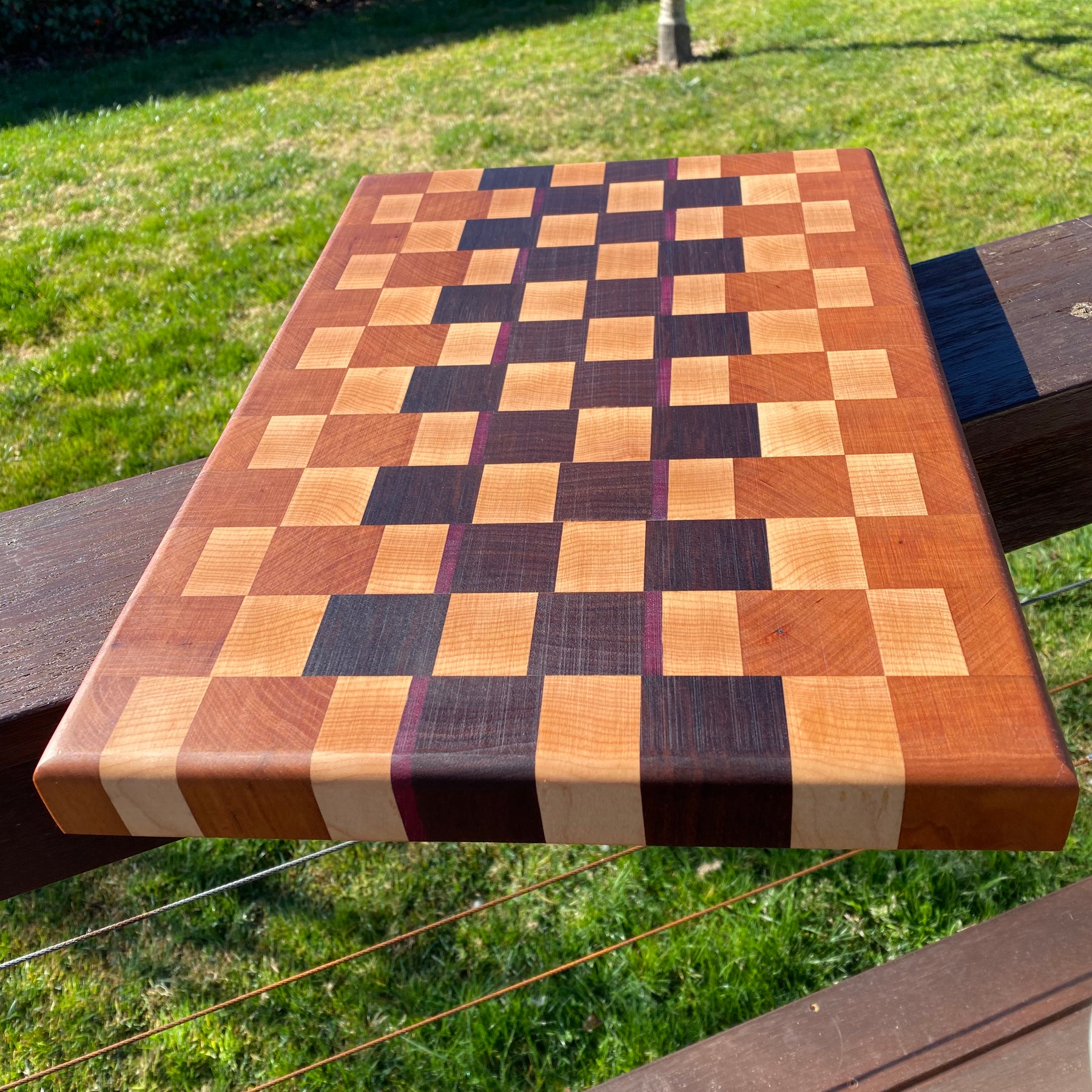 Chopping Board - "The Tri Timber Grid"