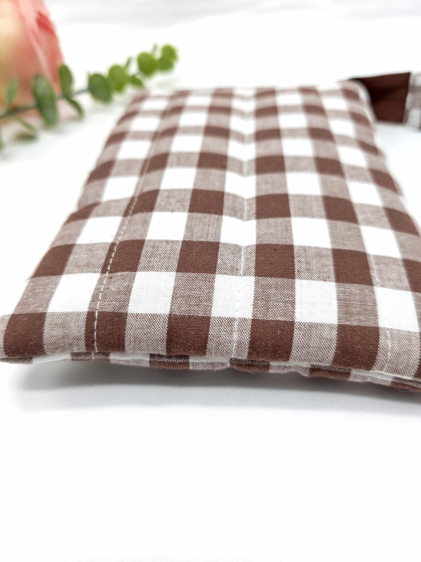 Quilted Kindle Sleeve, Padded E-reader case, Coco Gingham