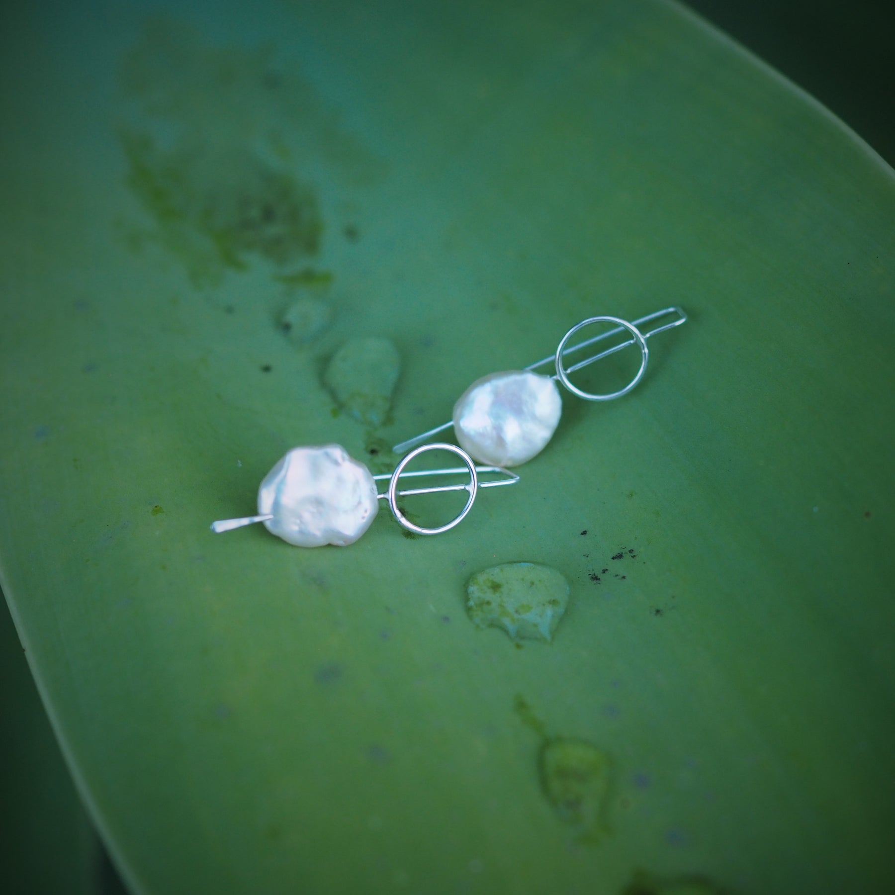 Pearl Orbit Earrings | Sterling Silver