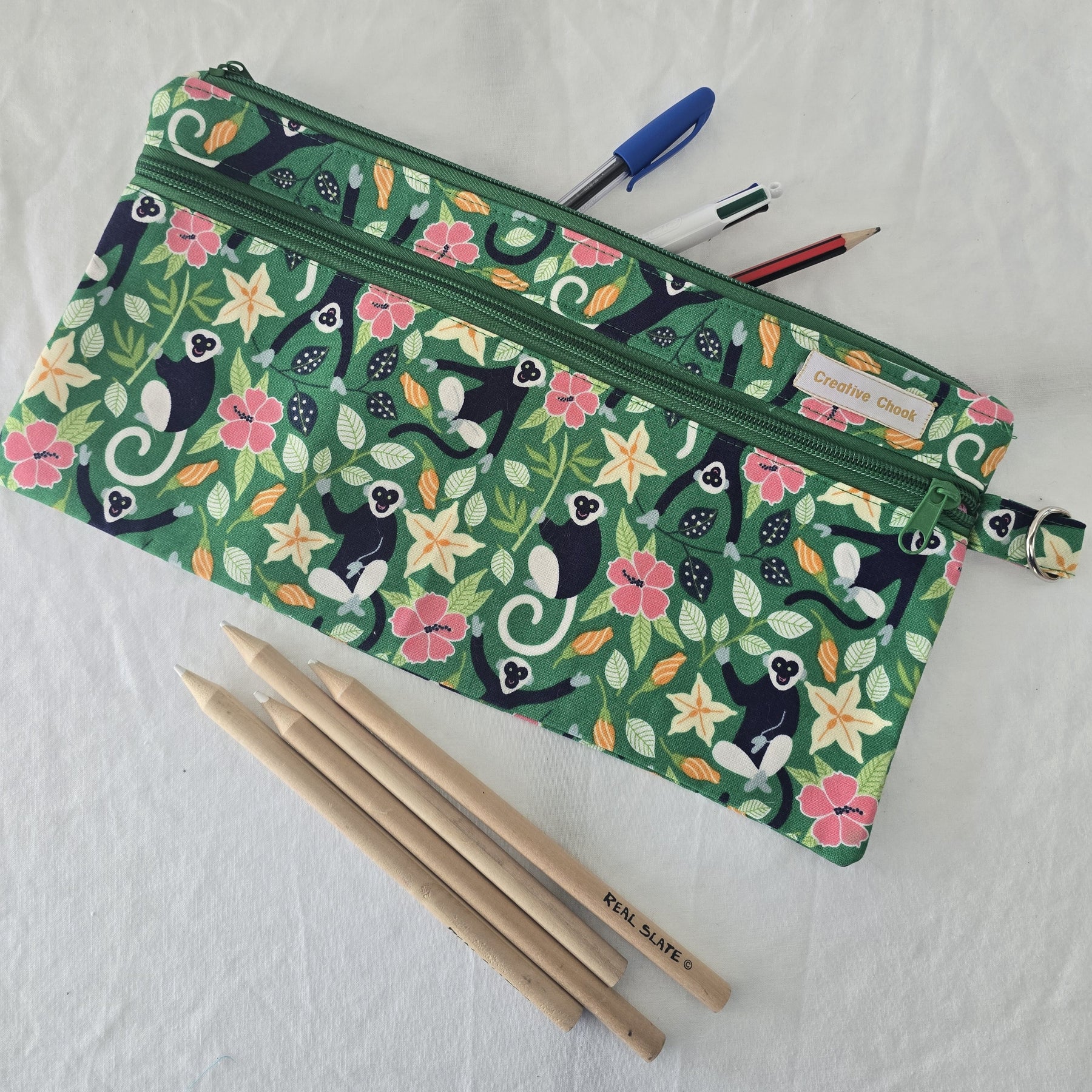 Handmade | Jungle Themed | Double Zippered | Pencil Case