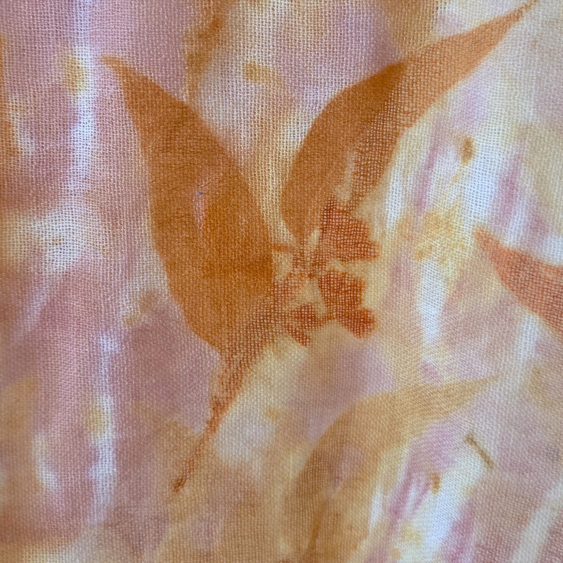 The Tilly - Pure Fine Handloomed Wool Ecoprint Scarf/Wrap