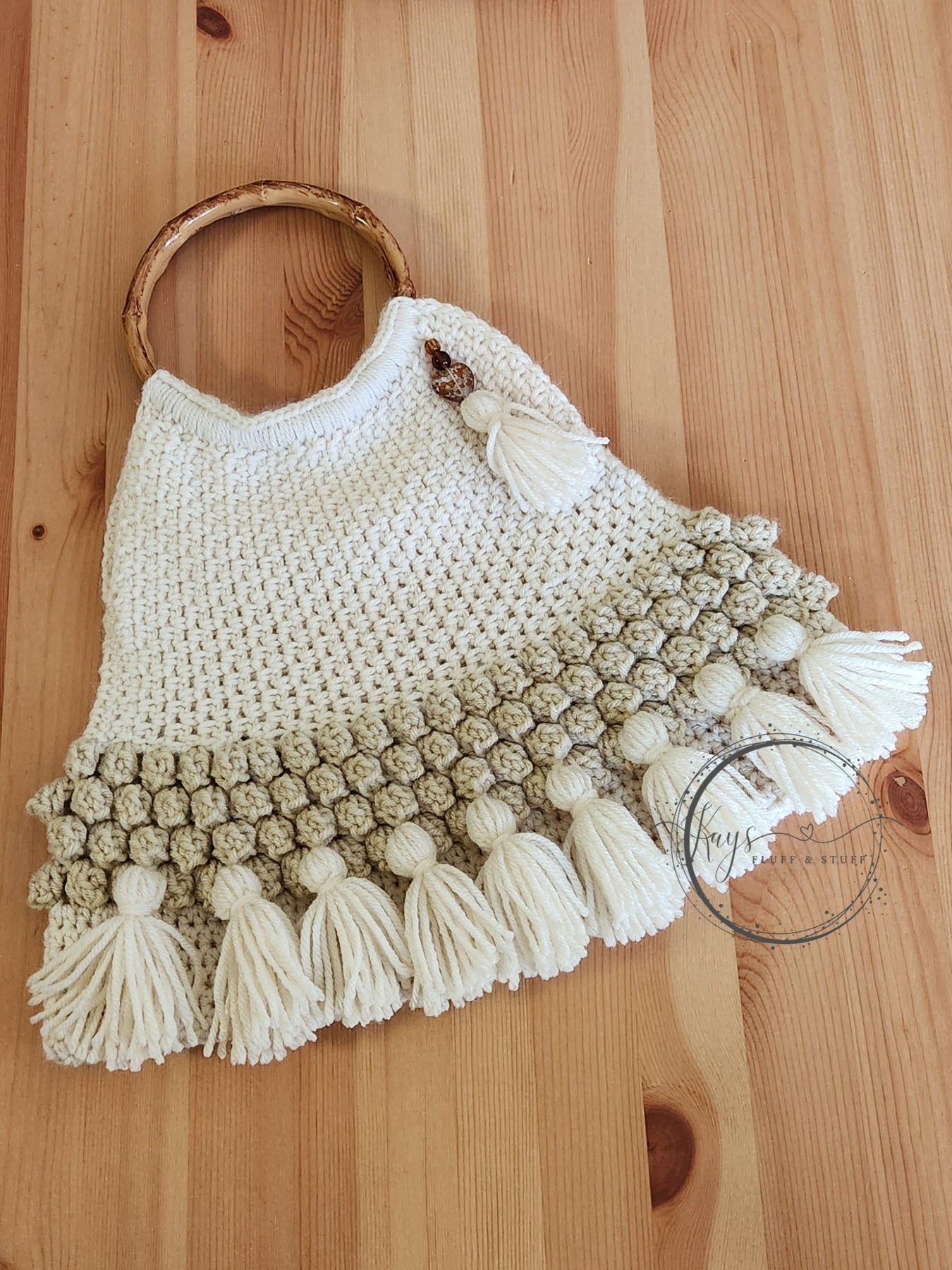 Crochet Boho Bags with Bamboo-Style Handles